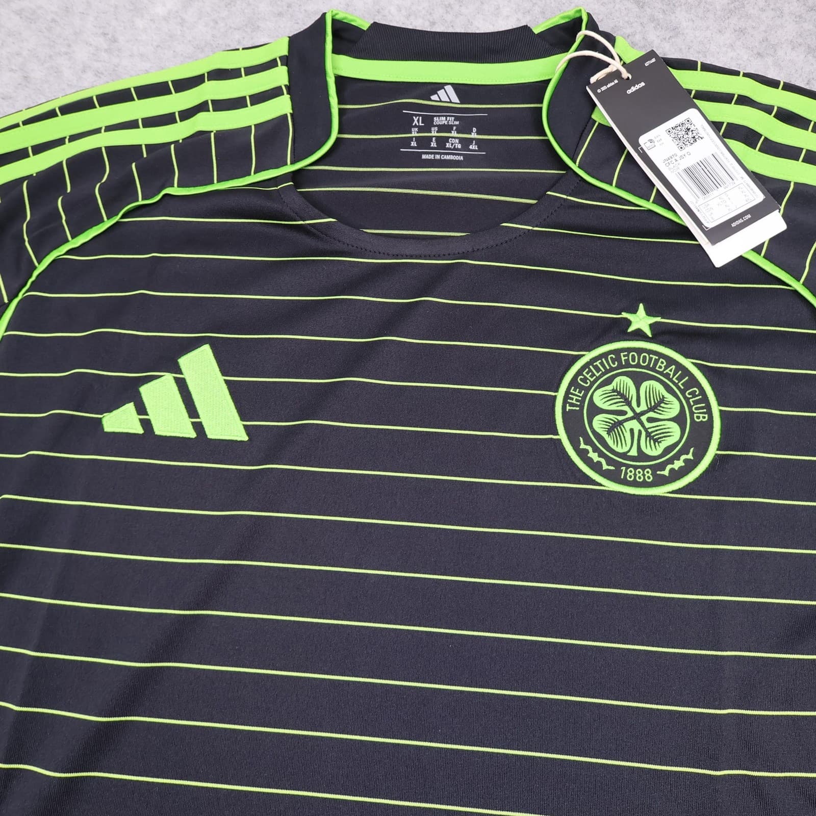 Celtic Shirt Mens XL Black Away SPFL Football Adidas Soccer Jersey 2024 2025 photo 3