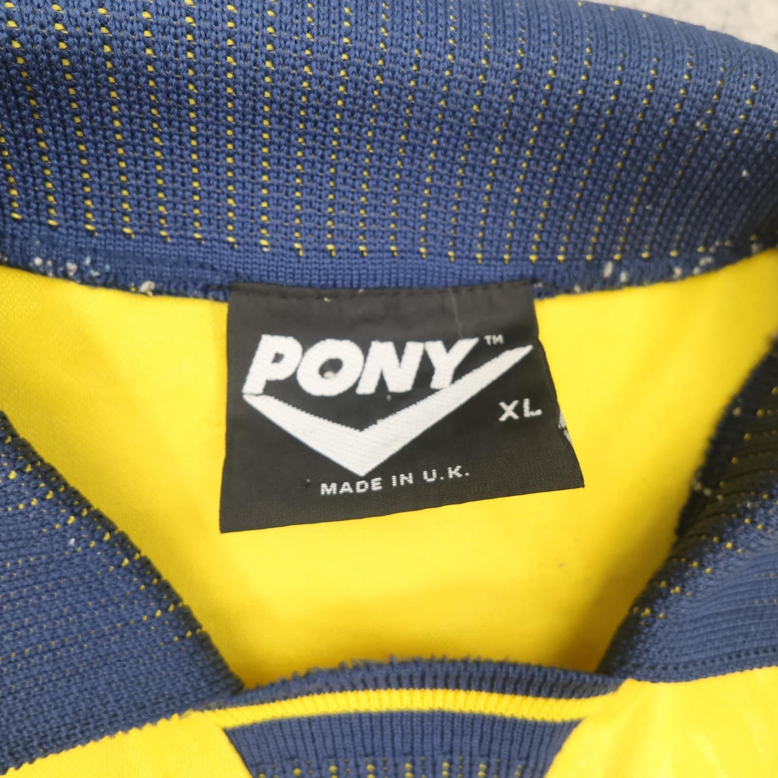 Vintage Tottenham Hotspur Shirt Mens XL Yellow Away 1995 1997 Pony Soccer Jersey photo 6