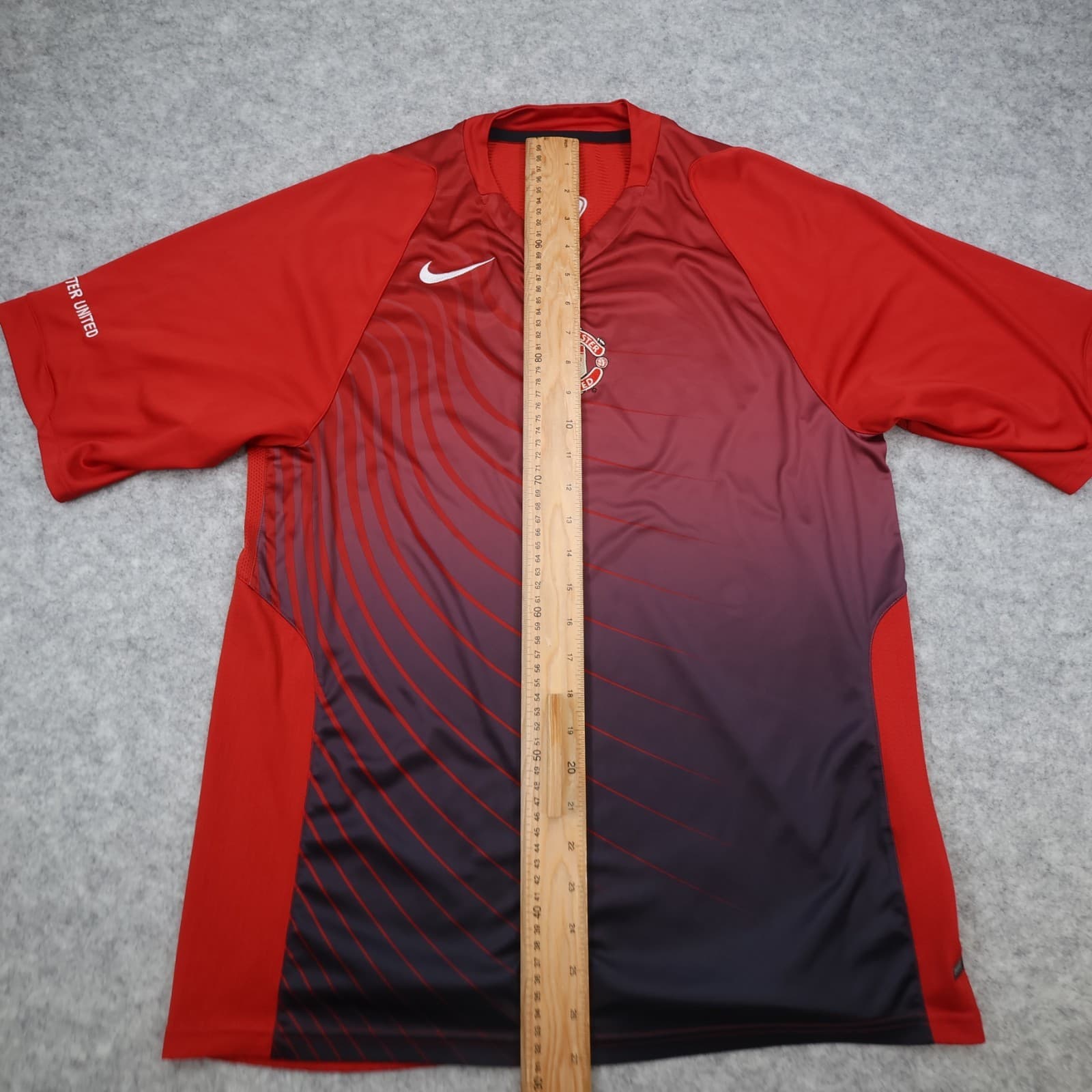 Manchester United Shirt Large Red Training Kit 2006 2007 Nike Soccer Jersey photo 11