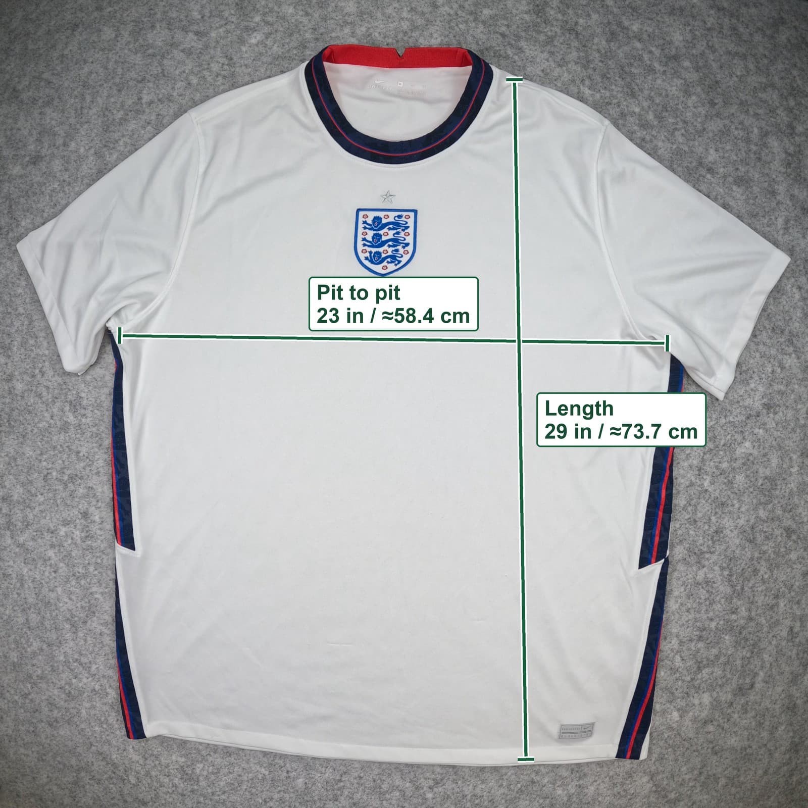 England Football Shirt Extra Large White Home Nike Dri FIT 2020 2022 Jersey photo 7