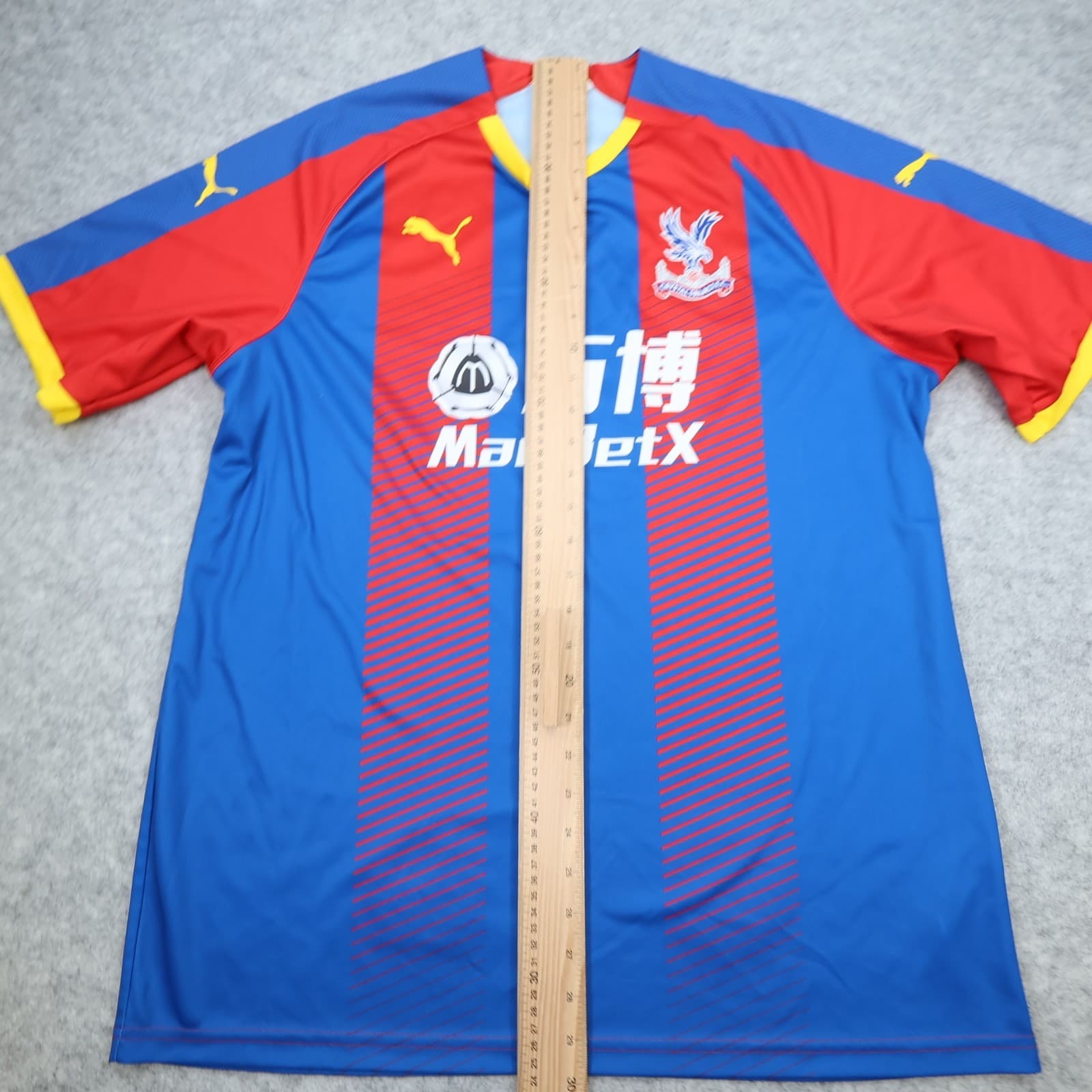 Crystal Palace Shirt 2XL Red Blue Home Kit 2018 2019 Puma Soccer Jersey 42" photo 12