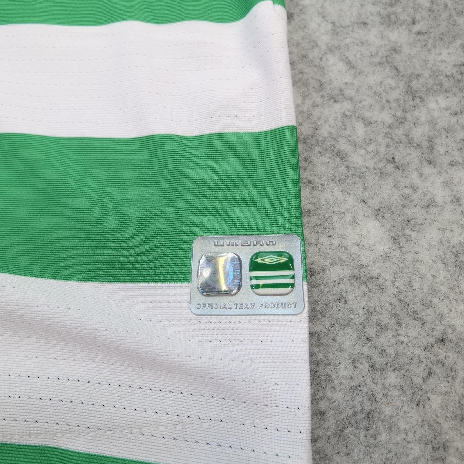 Vintage Celtic Shirt Mens 2XL Green White Home Football Umbro 2004 2005 Carling photo 7