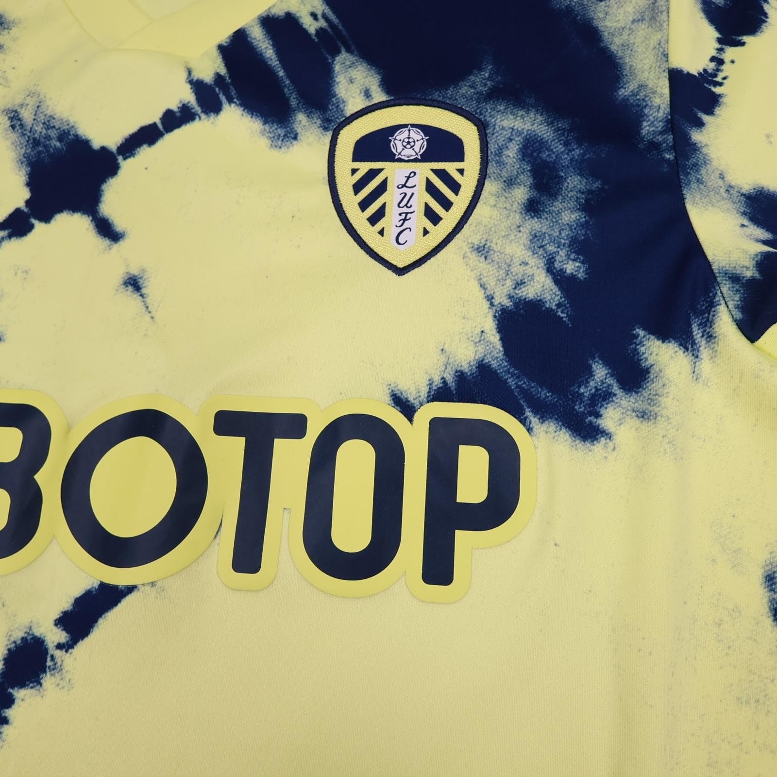 Leeds United Shirt Mens Large Yellow Away Kit 2022 2023 Football Adidas SBOTOP photo 5