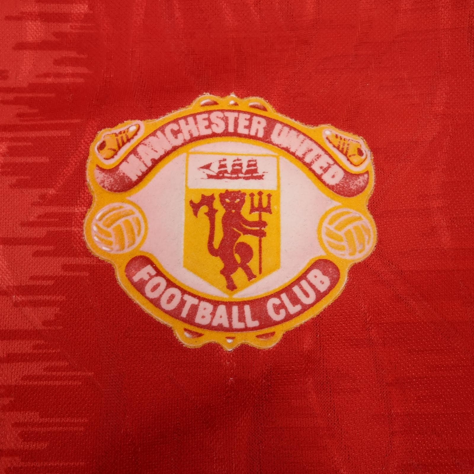 Vintage Manchester United Shirt Mens Large Red Home 1990 1992 Adidas Sharp 90s photo 3
