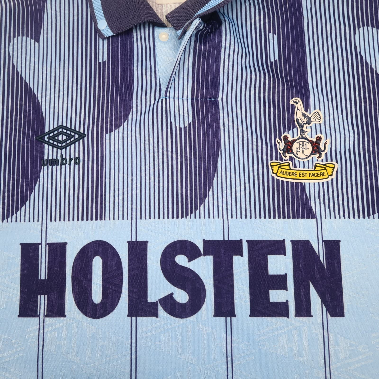 Vintage Tottenham Hotspur Shirt Extra Large Blue Third 1991 1994 Jersey Spurs photo 3