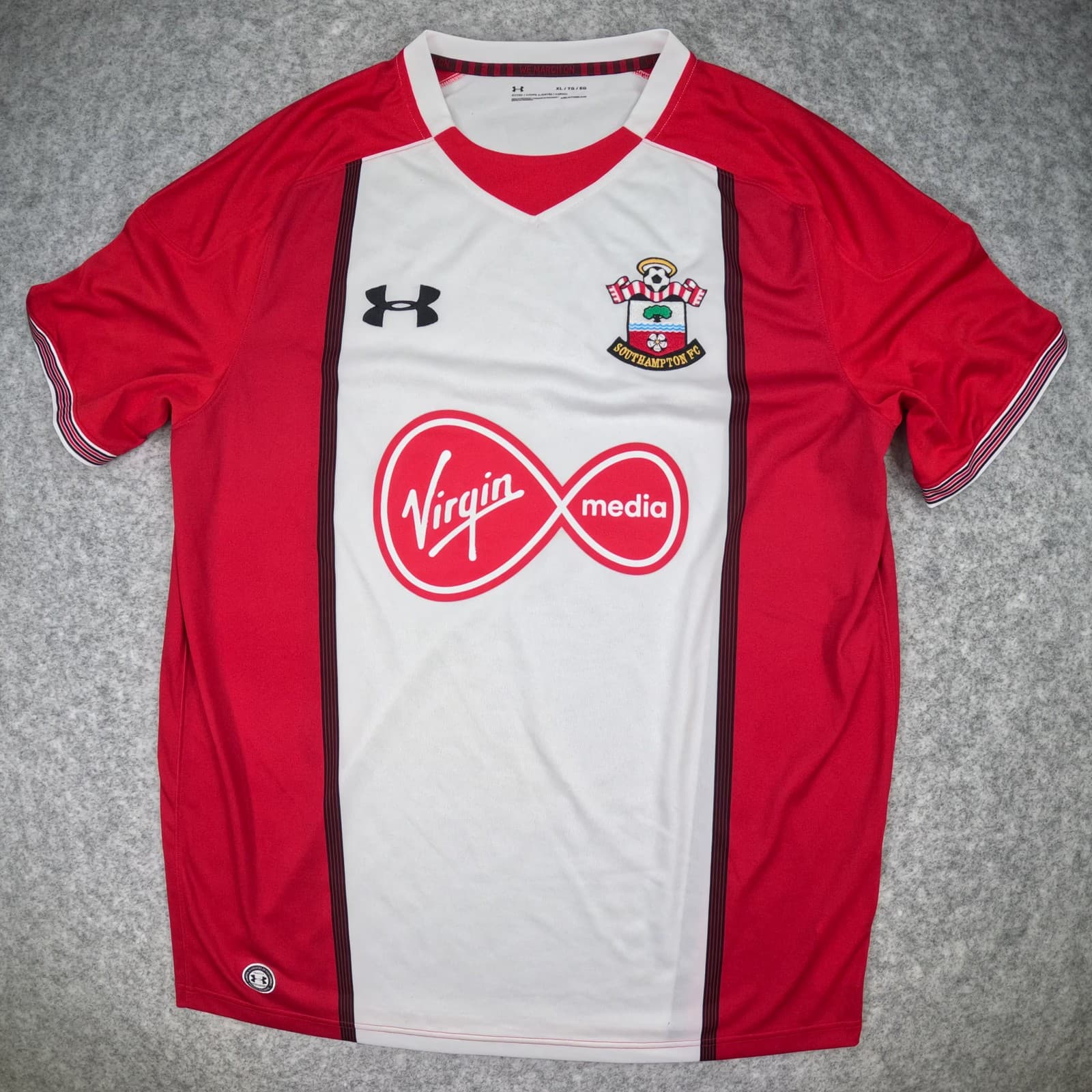 Southampton FC Football Shirt Extra Large Red Home 2017 2018 Under Armour