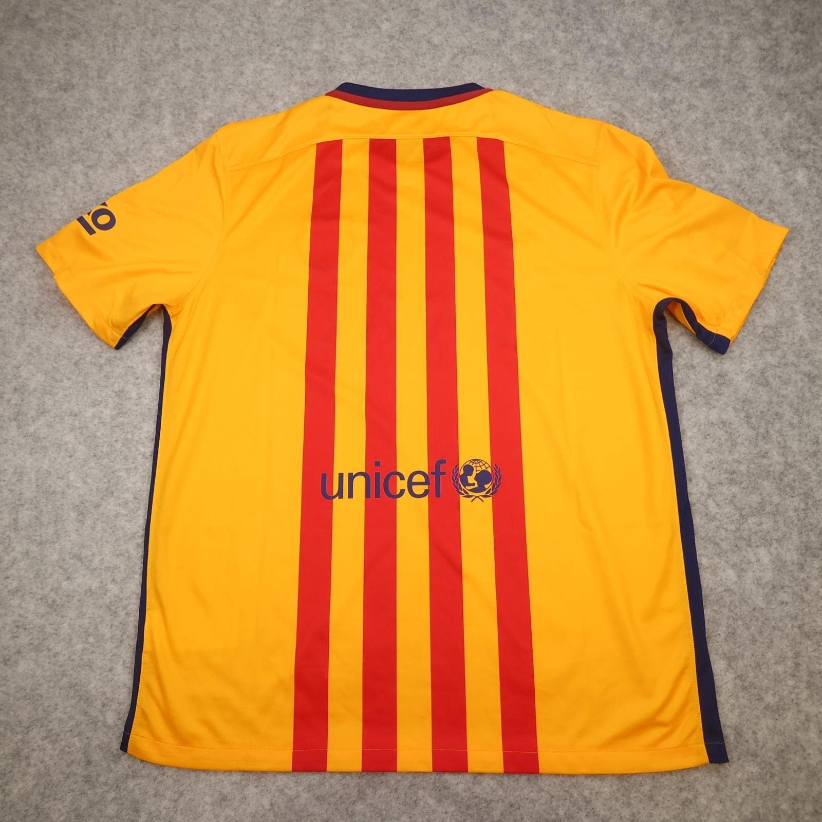 Barcelona Shirt Mens Extra Large Yellow Away 2015 2016 Nike Soccer Jersey photo 2
