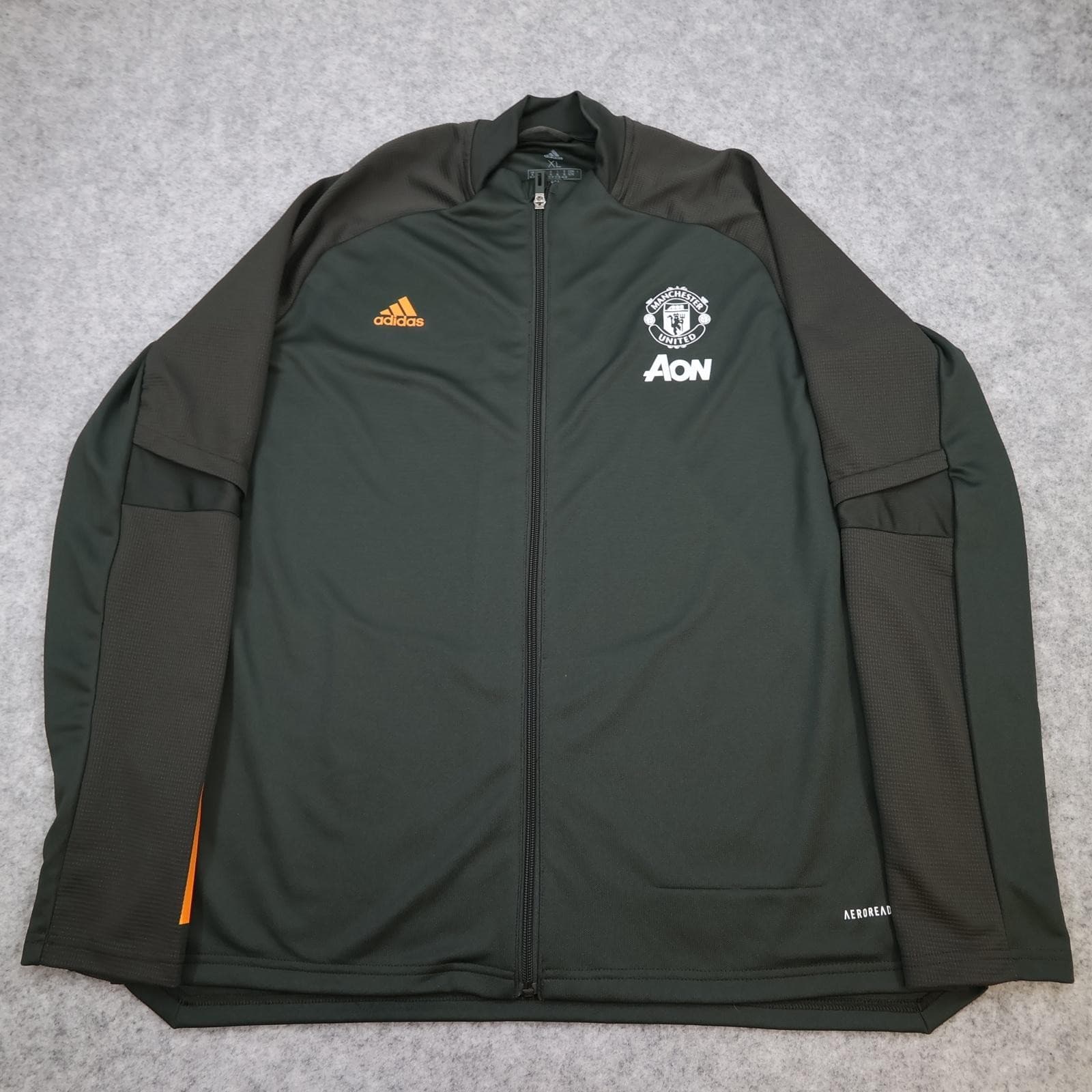 Manchester United Training Jacket Mens XL Green 2020 2021 Adidas Tracksuit