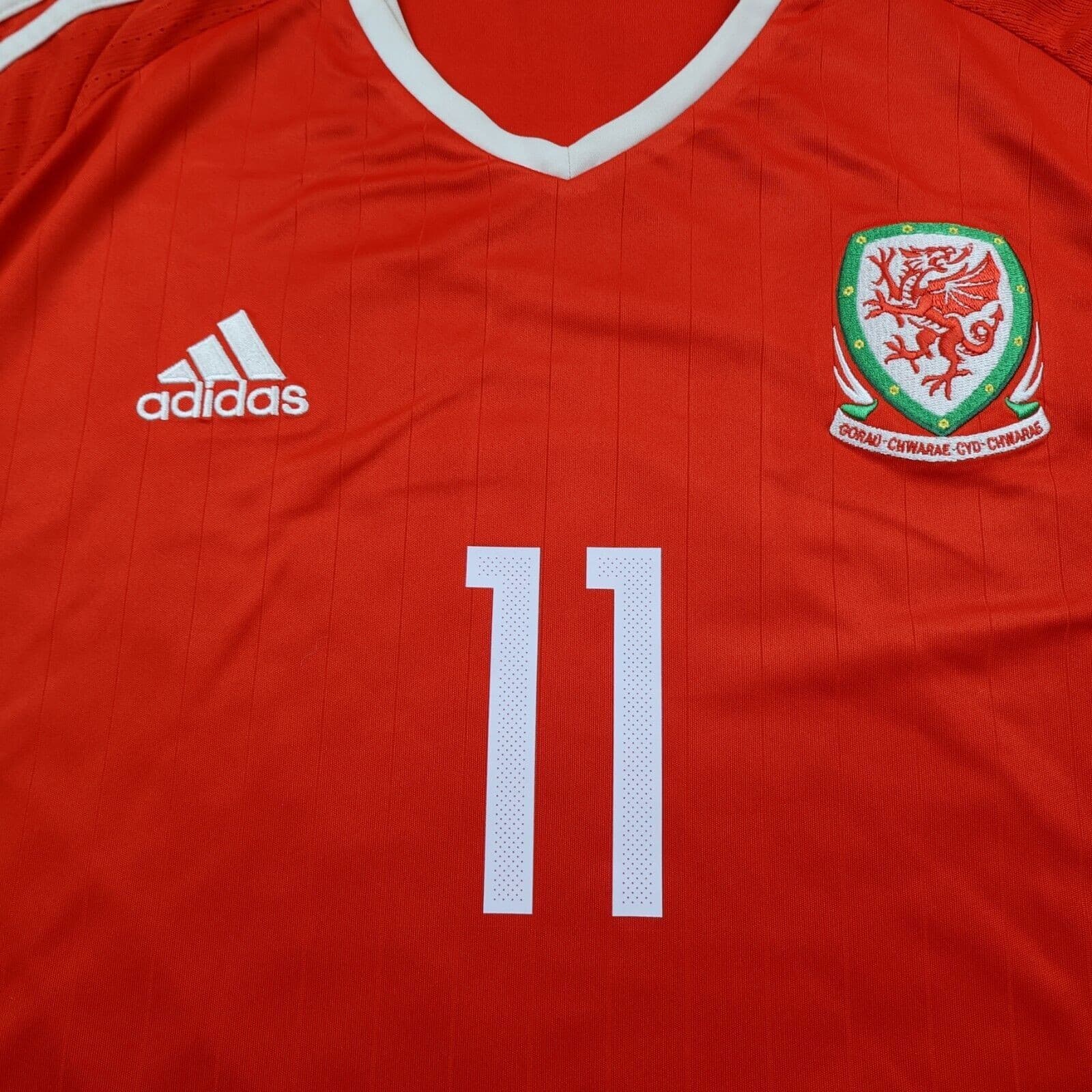 Wales Football Shirt Extra Large Red Home Euro 2016 Adidas Jersey Gareth Bale photo 3