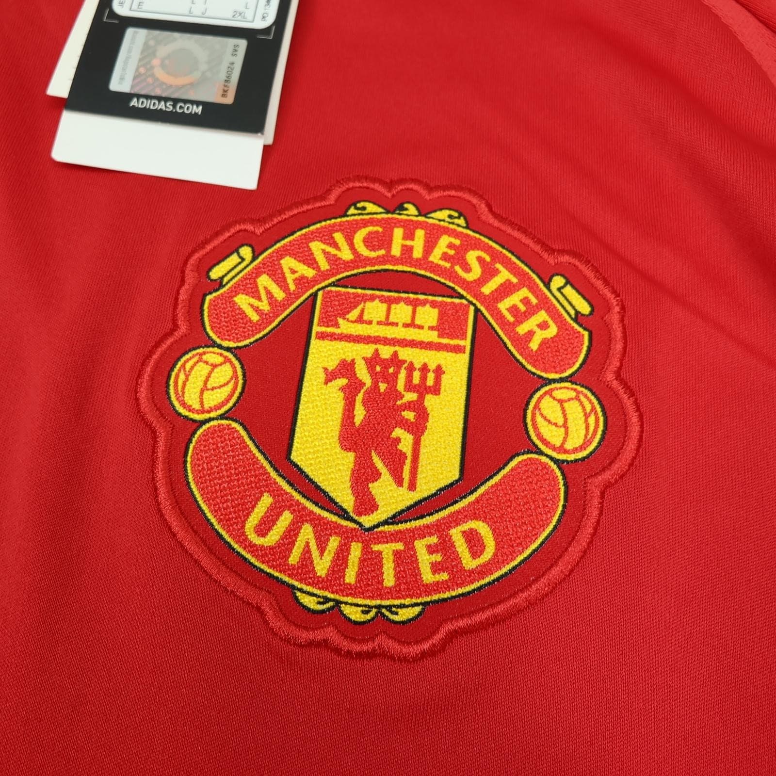 Manchester United Shirt Mens Large Red Home 2024 2025 Adidas Snapdragon Jersey photo 6