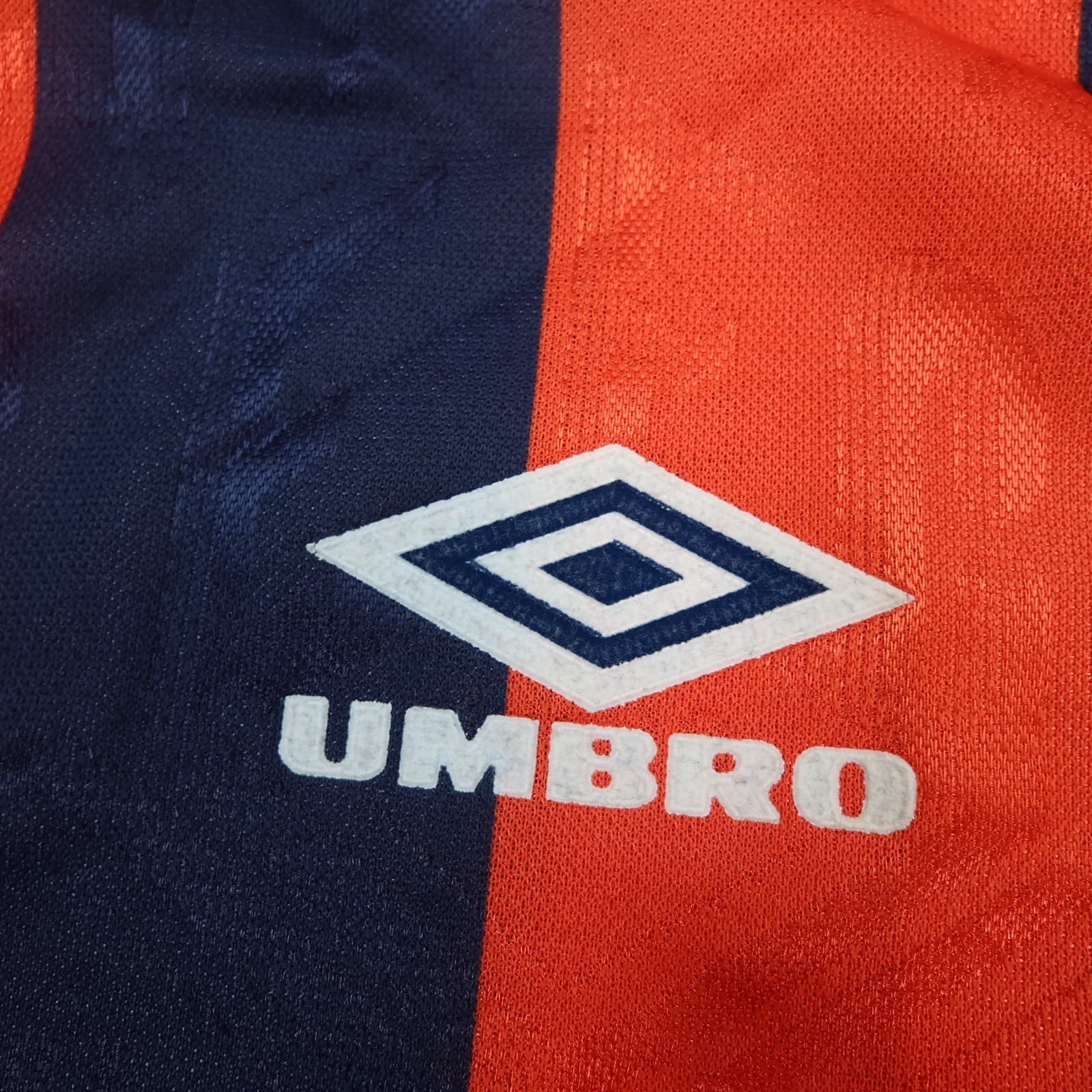 Vintage Everton Shirt Medium Orange Away Kit 1992 1994 Away Soccer Jersey photo 5