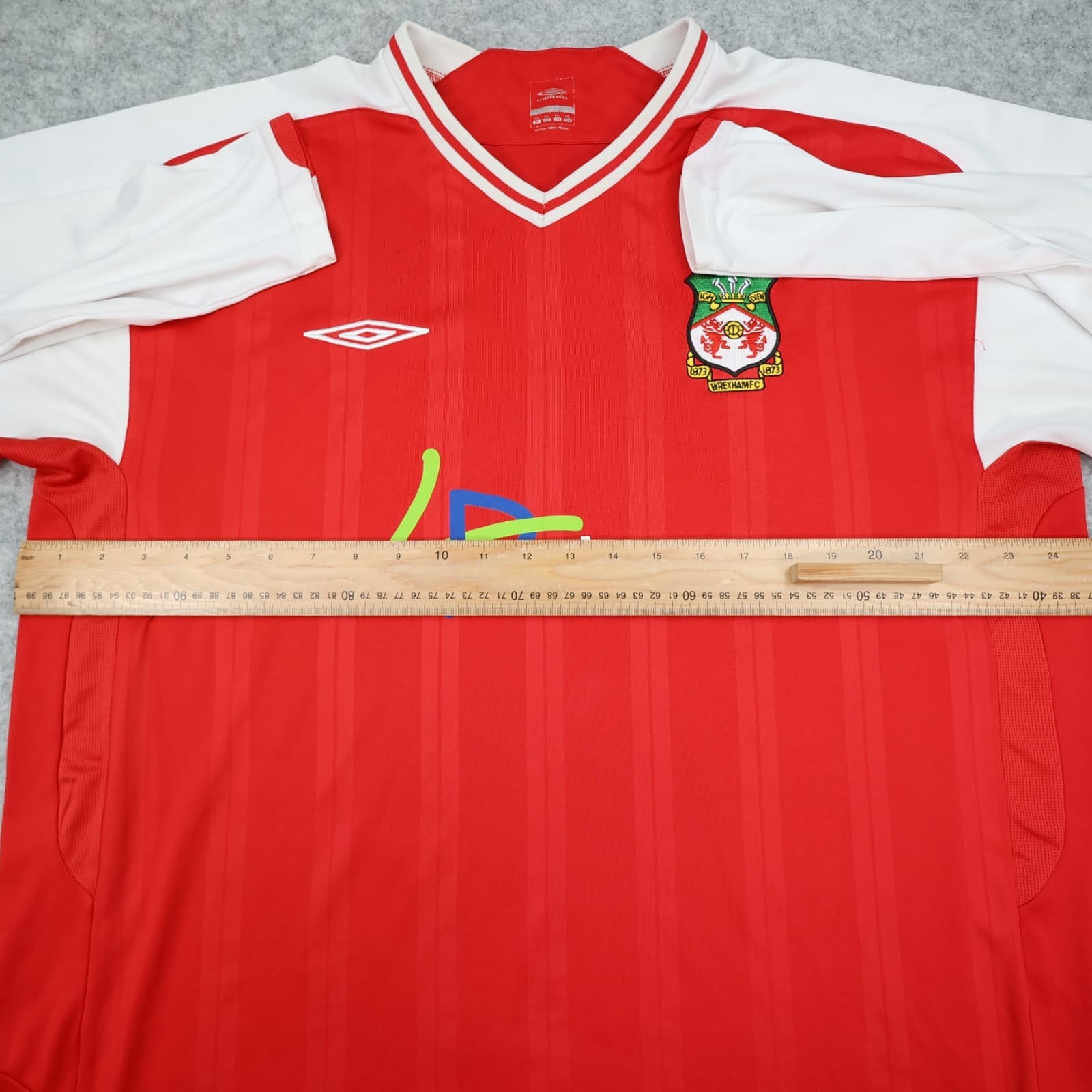 Wrexham Football Shirt 2XL Red Home Kit 2009 2010 Umbro Soccer Jersey XXL photo 13