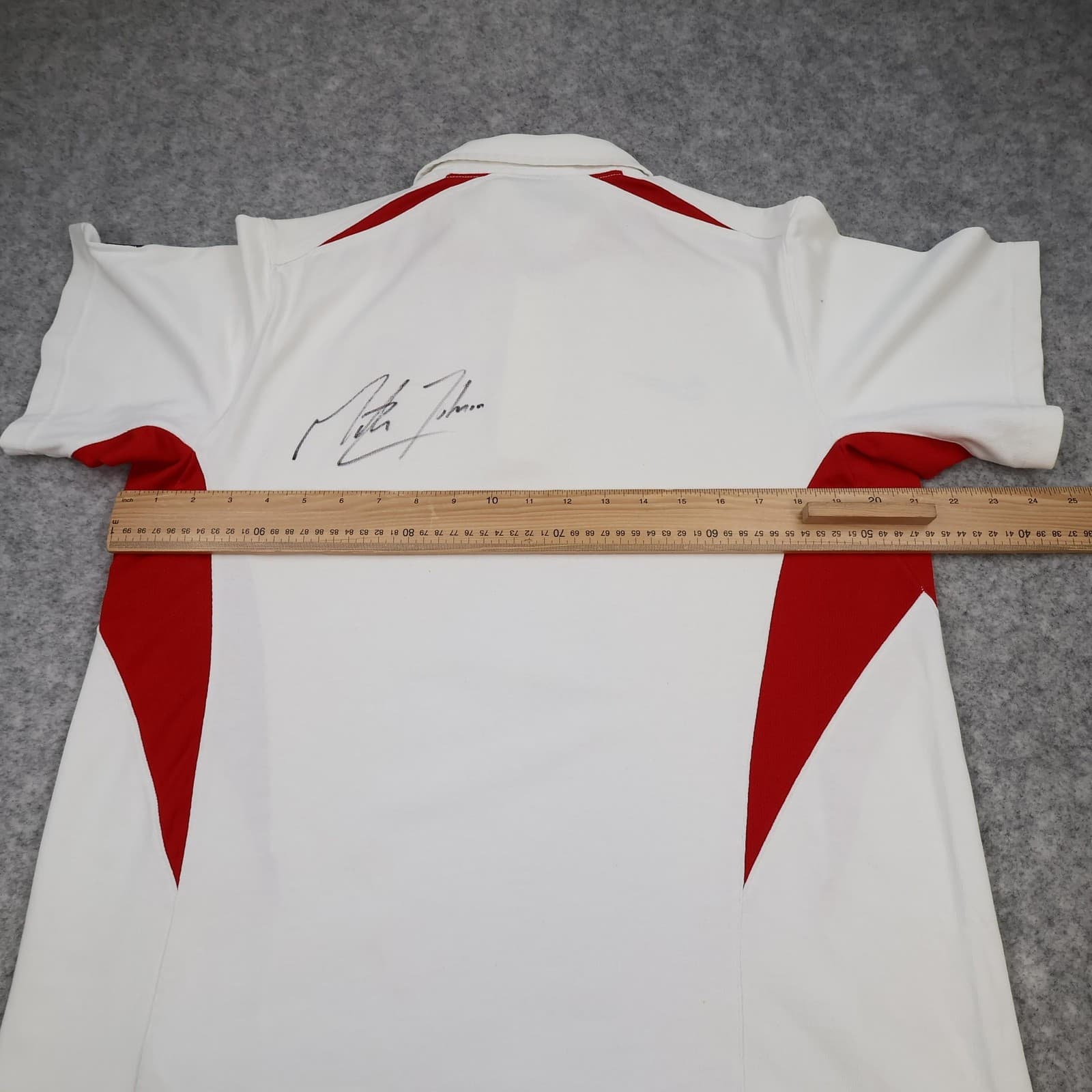 England Rugby Shirt Mens Large White Rugby Nike O2 Signed Jersey Martin Johnson photo 11