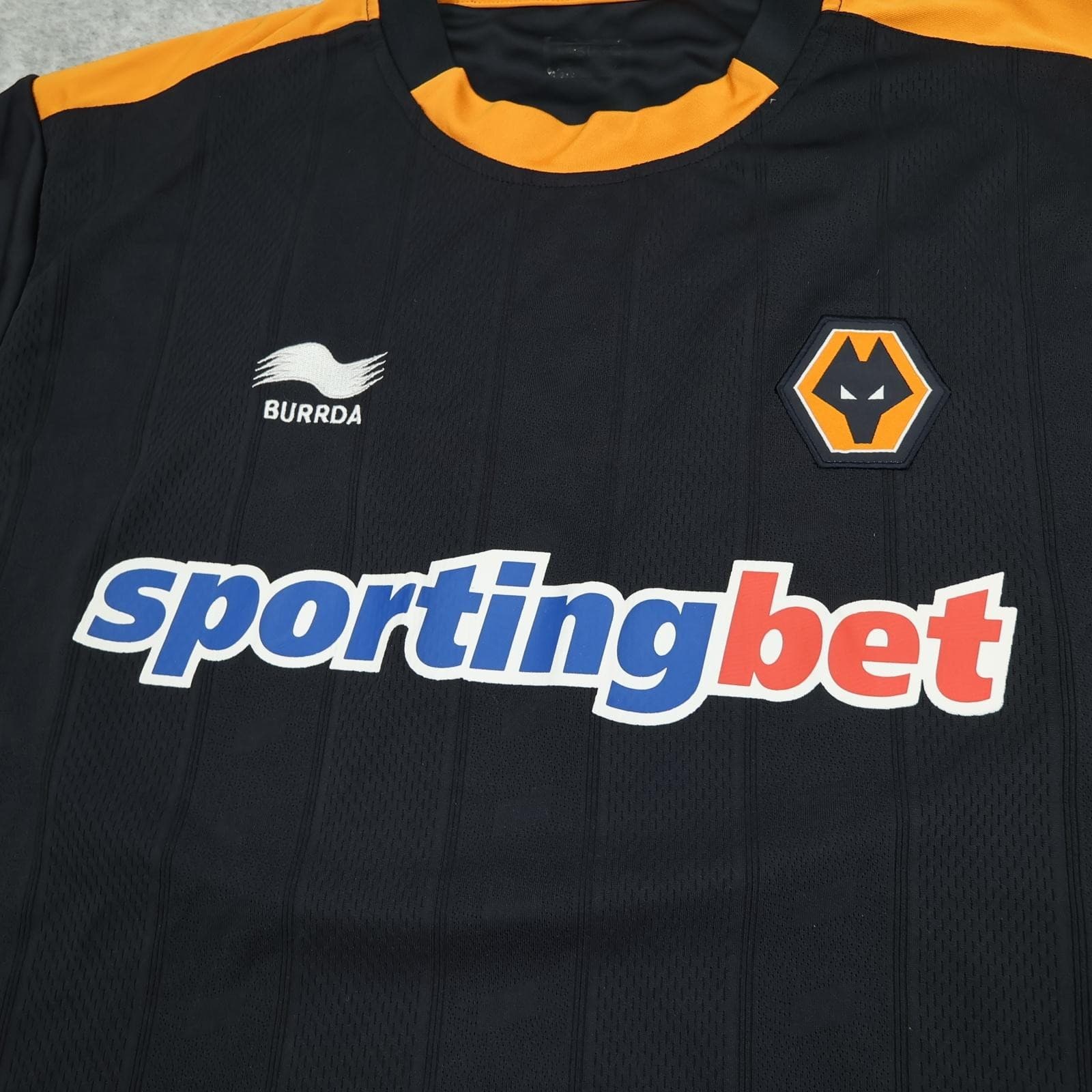 Wolverhampton Wanderers Shirt Mens XL Black Away 2010 2012 Burrda Sportingbet photo 3
