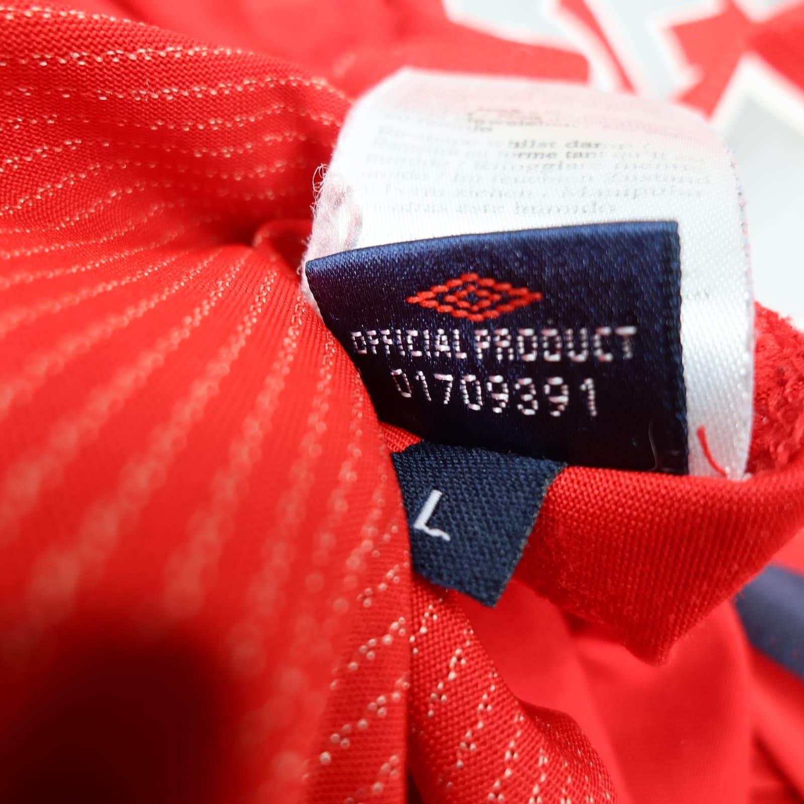 England Football Shirt Large Red Away Euro 2004 2006 Jersey David Beckham photo 14