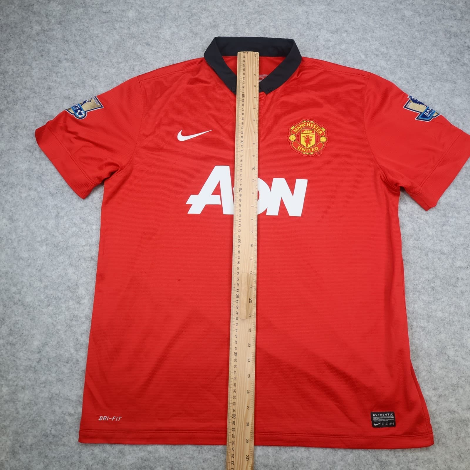 Manchester United Shirt Extra Large Red Home Kit 2013 2014 Nike Jersey Patches photo 16