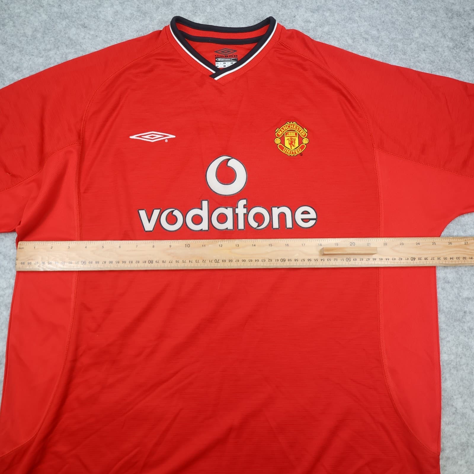 Manchester United Shirt 2XL Red Home 2000 2002 Umbro Jersey Ronaldo Soccer photo 9