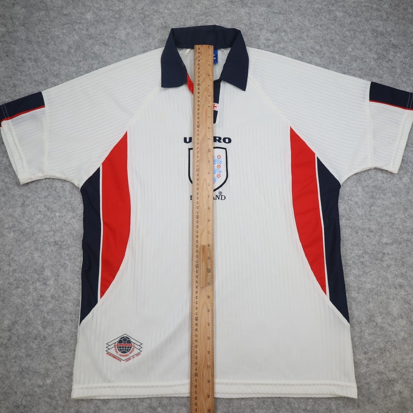 England Football Shirt Large White Home Kit Umbro 1998 Soccer Jersey World Cup photo 11
