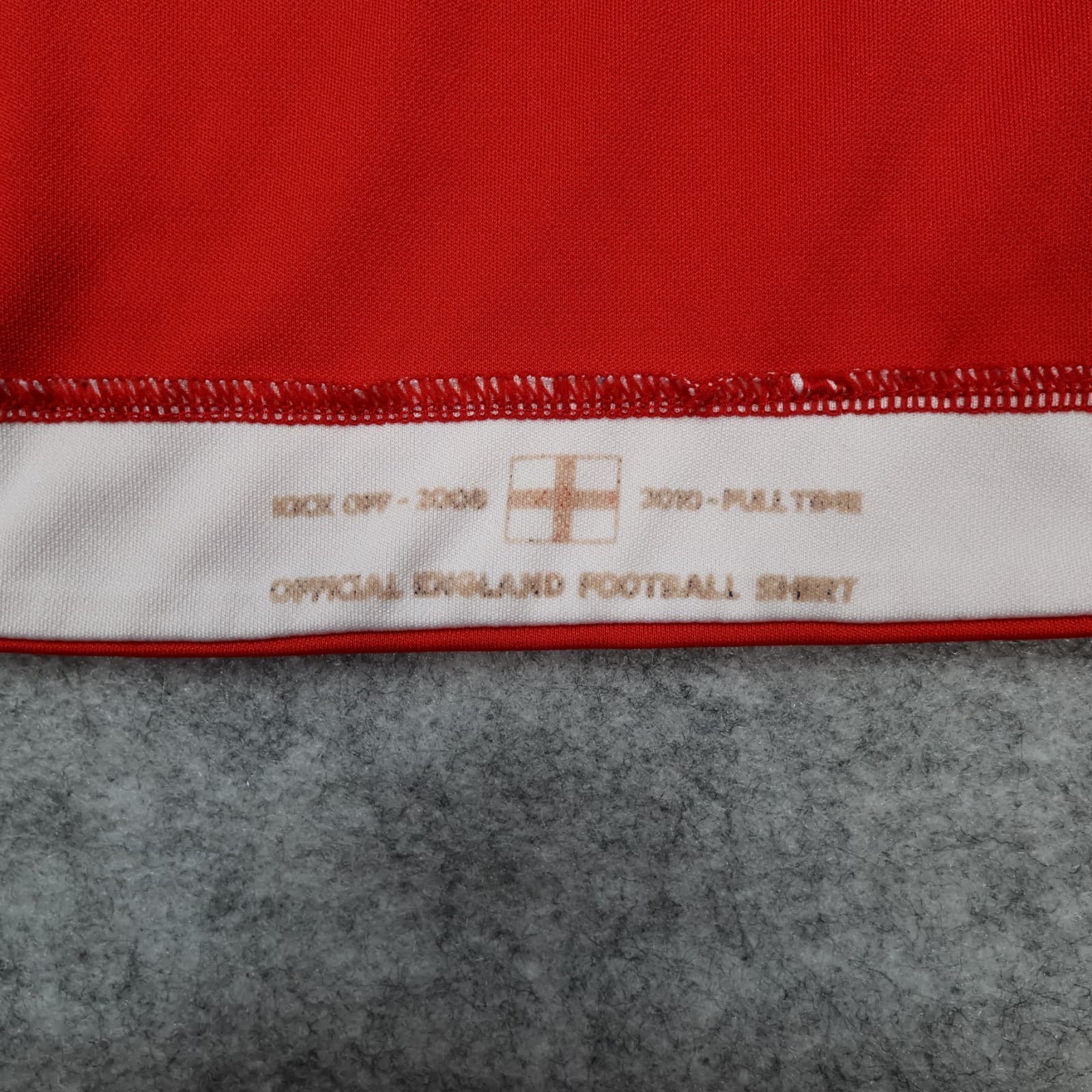 Vintage England Football Shirt Extra Large Red Away Kit 2008 2010 Jersey XL photo 8