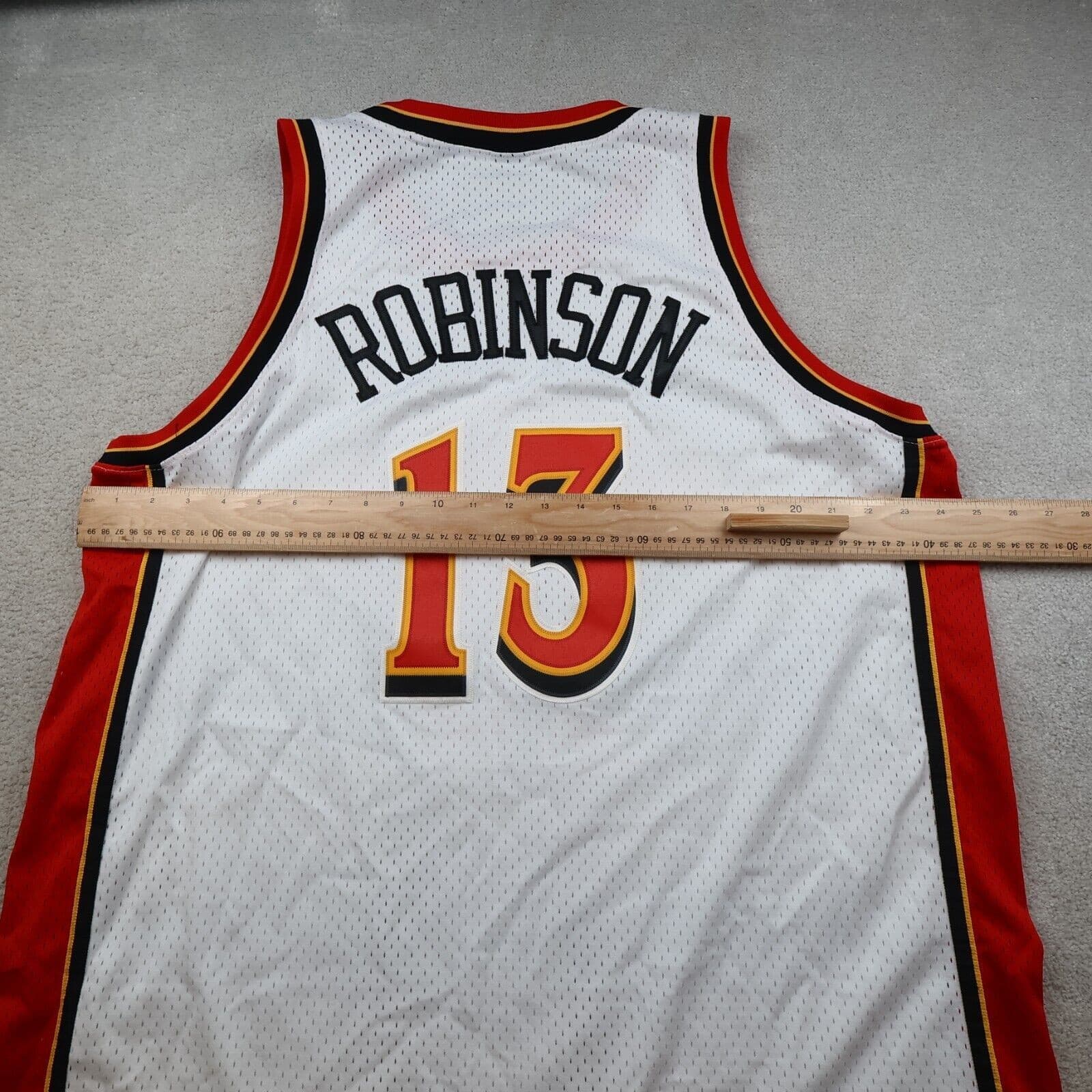 Vintage Atlanta Hawks Jersey 2XL Nike Team 90s Basketball NBA Glenn Robinson 13 photo 9