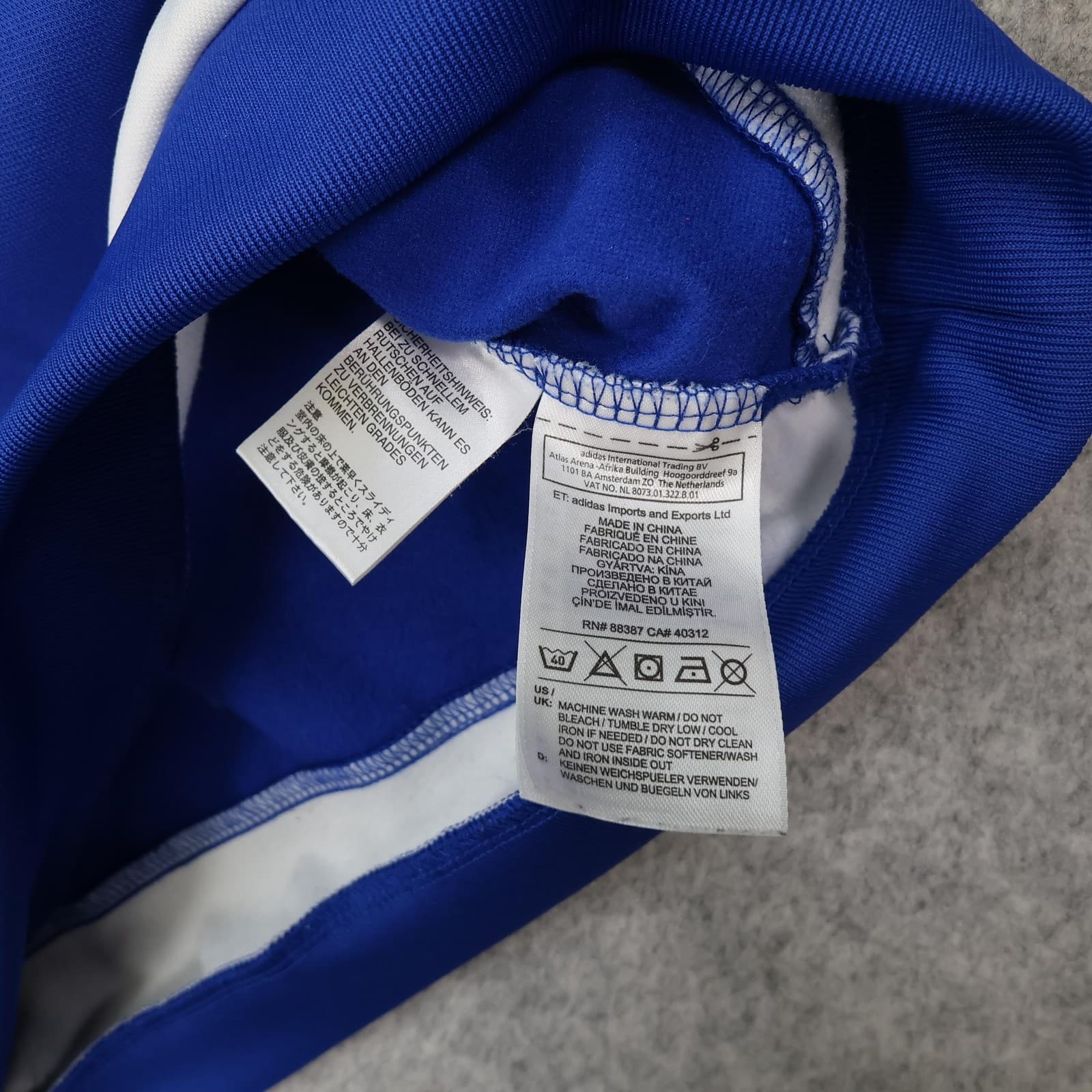 Chelsea Drill Top Mens Medium Blue Football Adidas Soccer Jumper 2015 2016 photo 6