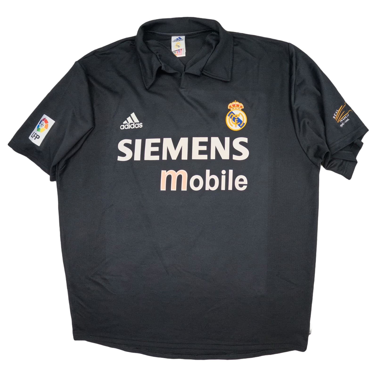 Real Madrid Football Shirt Extra Large Black Away 2002 2003 adidas Ronaldo 11 photo 2