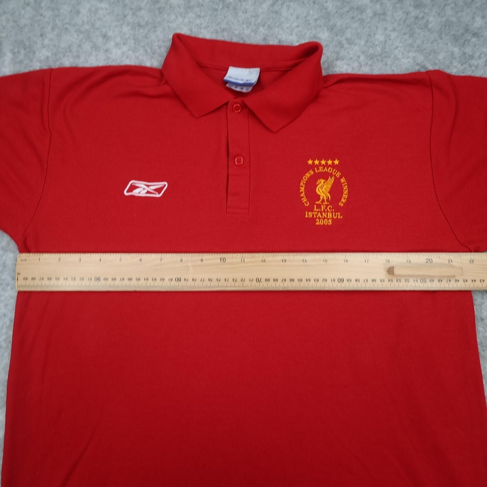 Vintage Liverpool Shirt Mens Large Red 2005 Reebok UCL Winners Istanbul Polo photo 7