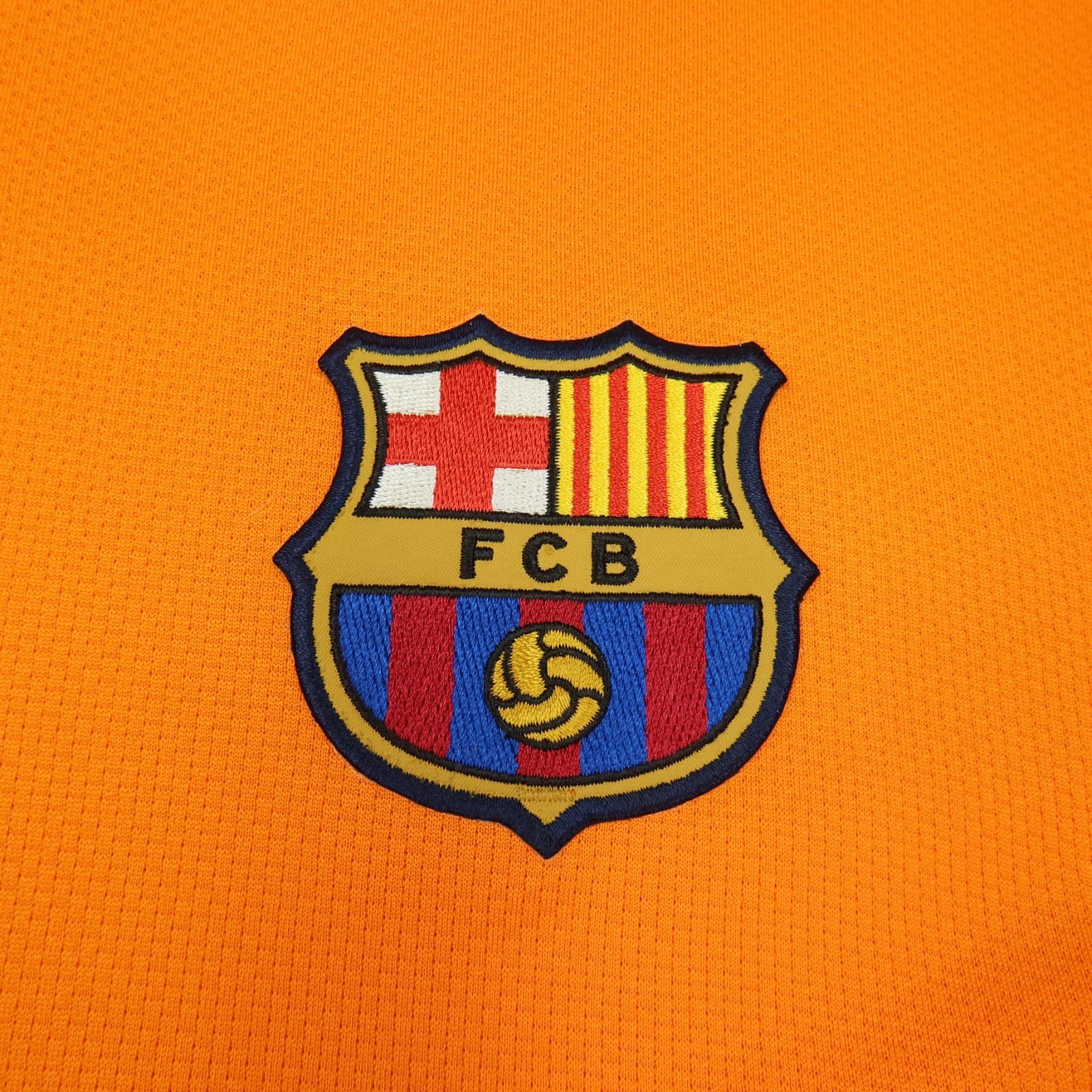 Vintage Barcelona Shirt Extra Large Orange Away Kit 2006 2007 Nike Soccer Jersey photo 4