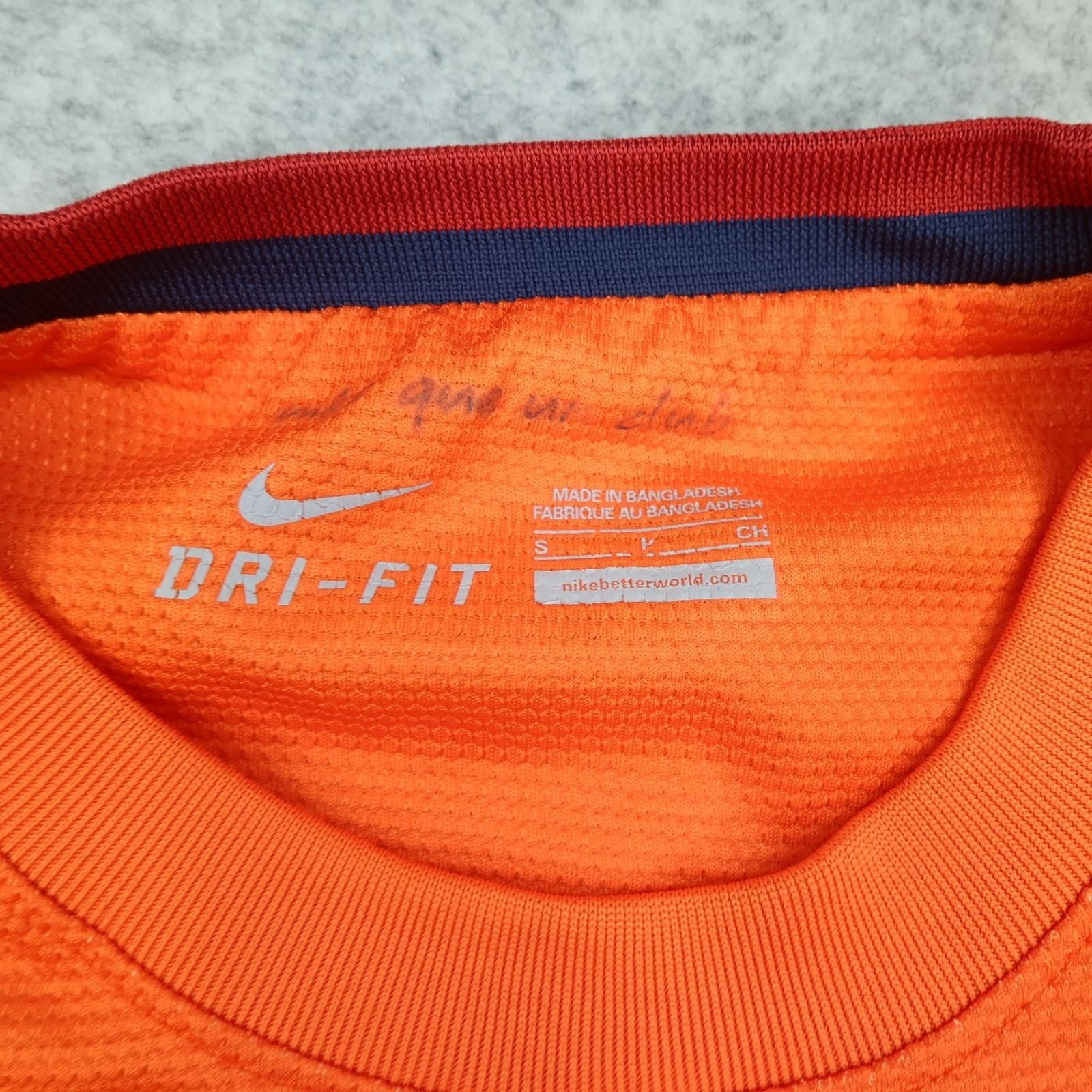 Barcelona Shirt Mens Small Orange Away 2012 2013 Football Nike Qatar Foundation photo 8