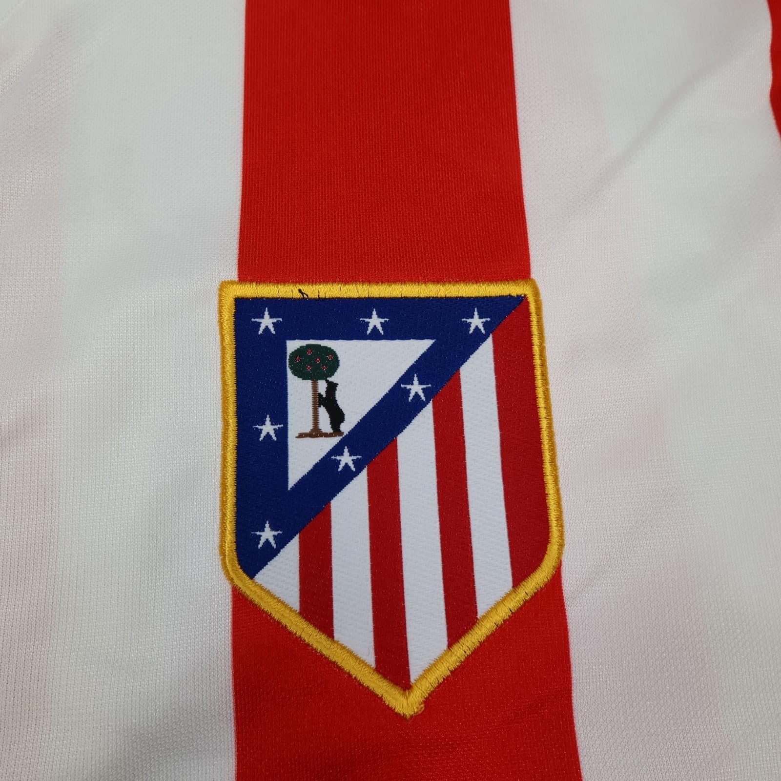 Vintage Atletico Madrid Shirt Large Red Stripe Home Kit 2002 2003 Nike Jersey photo 4