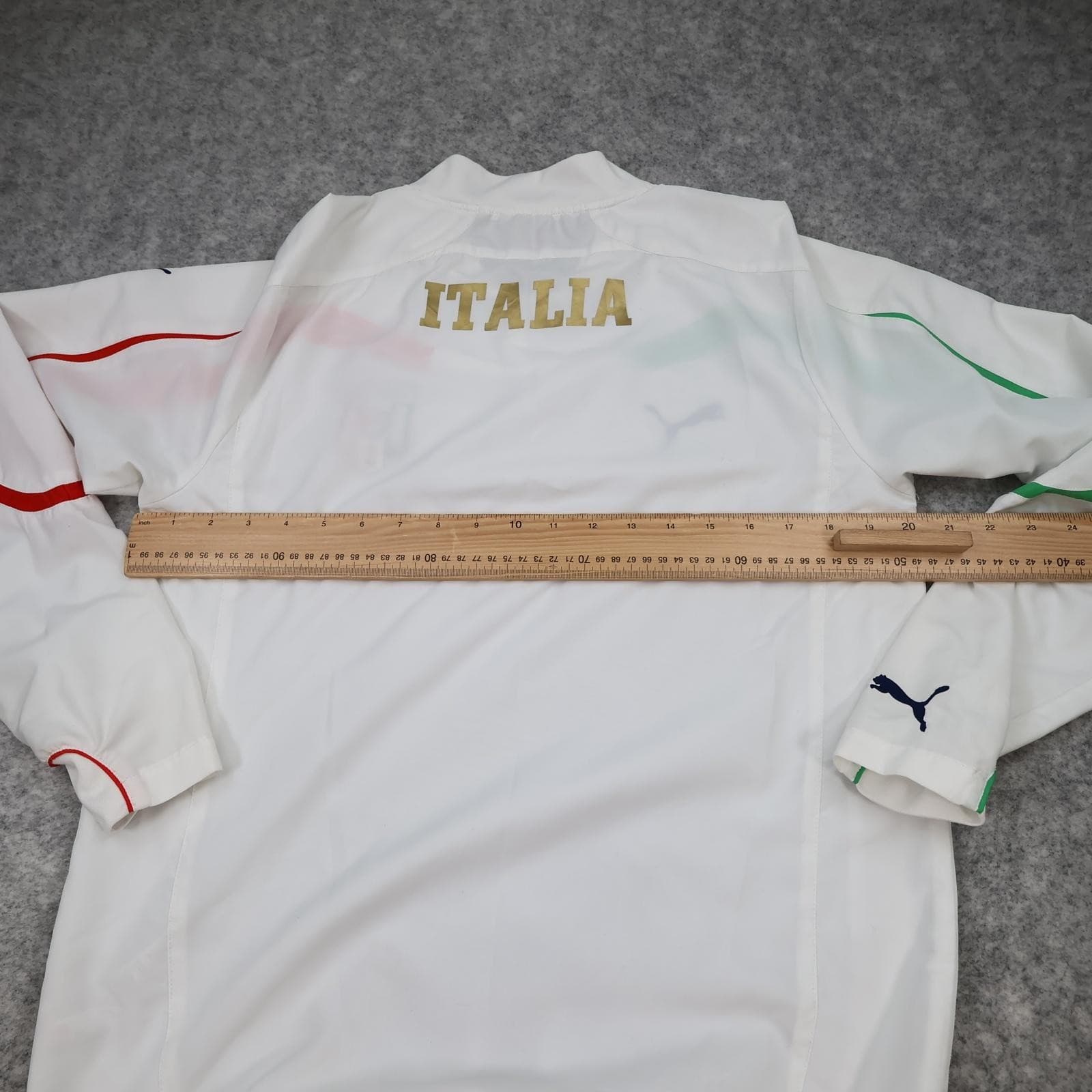 Italy Training Shirt Mens Small White 2010 2012 Football Puma Soccer Pullover photo 8