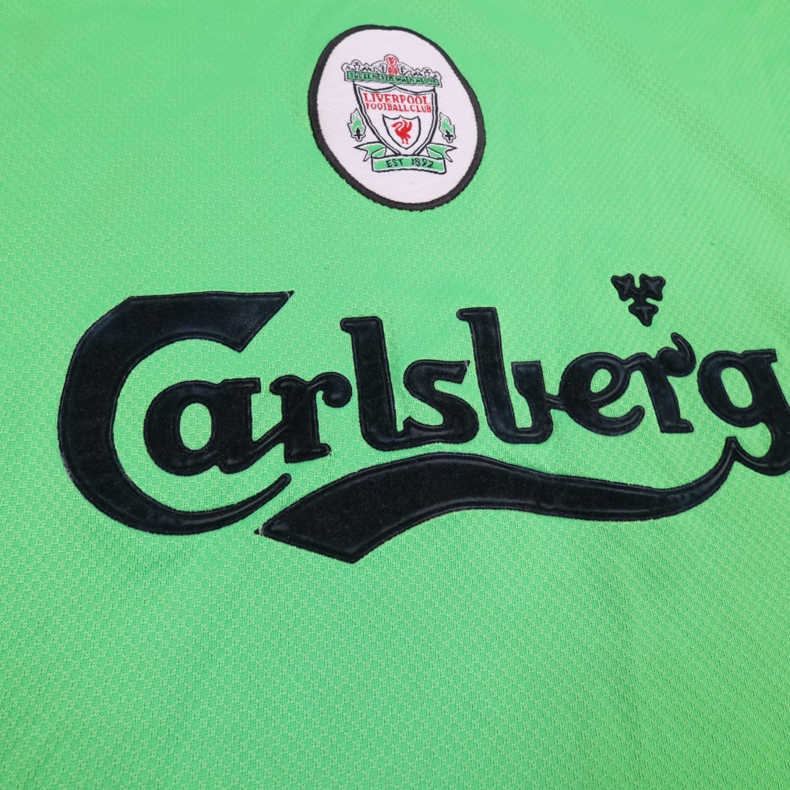 Vintage Liverpool Shirt 2XL Green Goalkeepers Kit 1997 1998 Reebok 46/48" 90s photo 6