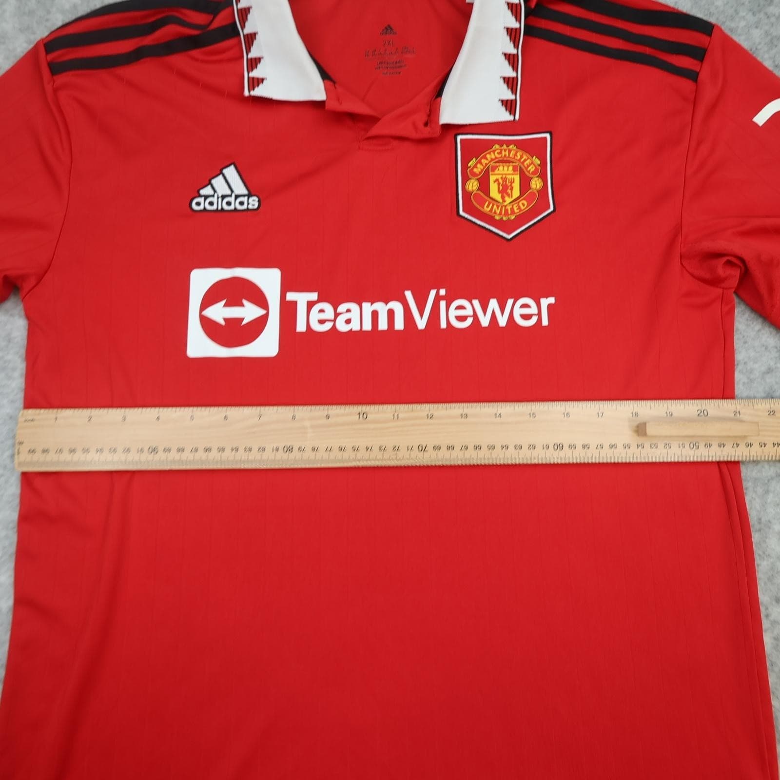 Manchester United Shirt Mens 2XL Red Home 2022 2023 Football Adidas TeamViewer photo 9