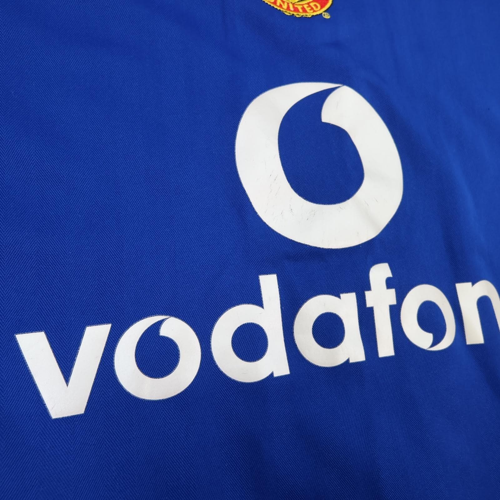 Vintage Manchester United Shirt Mens Medium Blue Away 2005 2006 Nike Vodafone photo 7