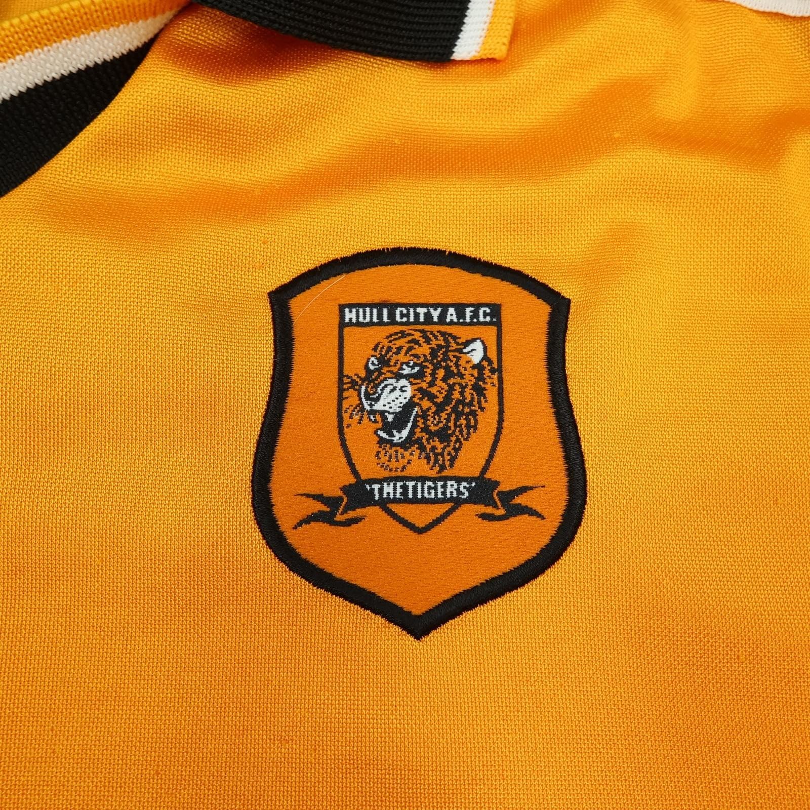 Vintage Hull City Shirt Mens Large Gold Home 2002 2004 Patrick Bonus Electrical photo 4