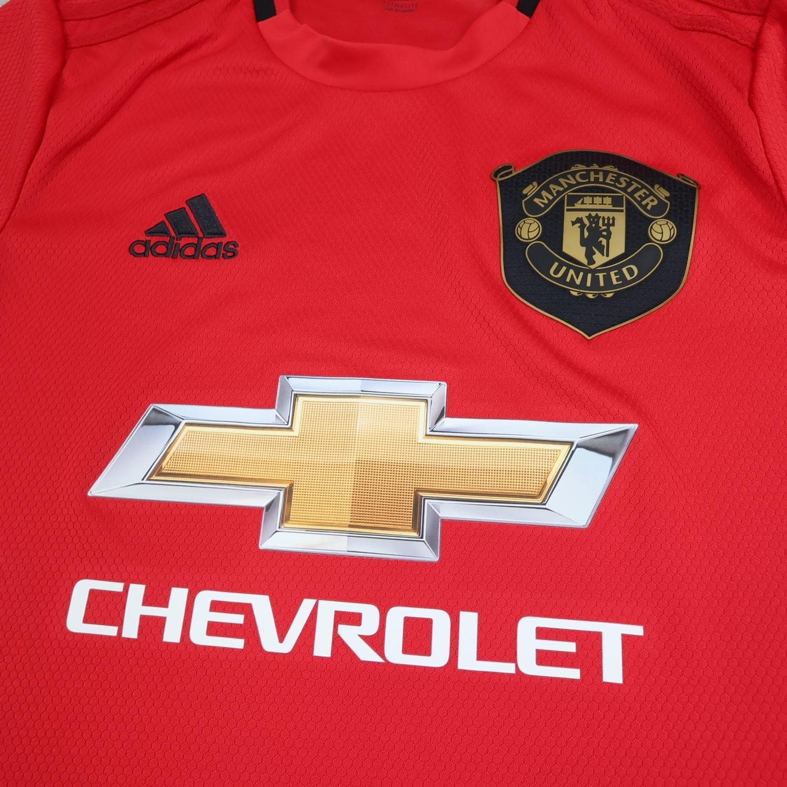 Manchester United Shirt Mens Small Red Home 2019 2020 Football Adidas Chevrolet photo 3