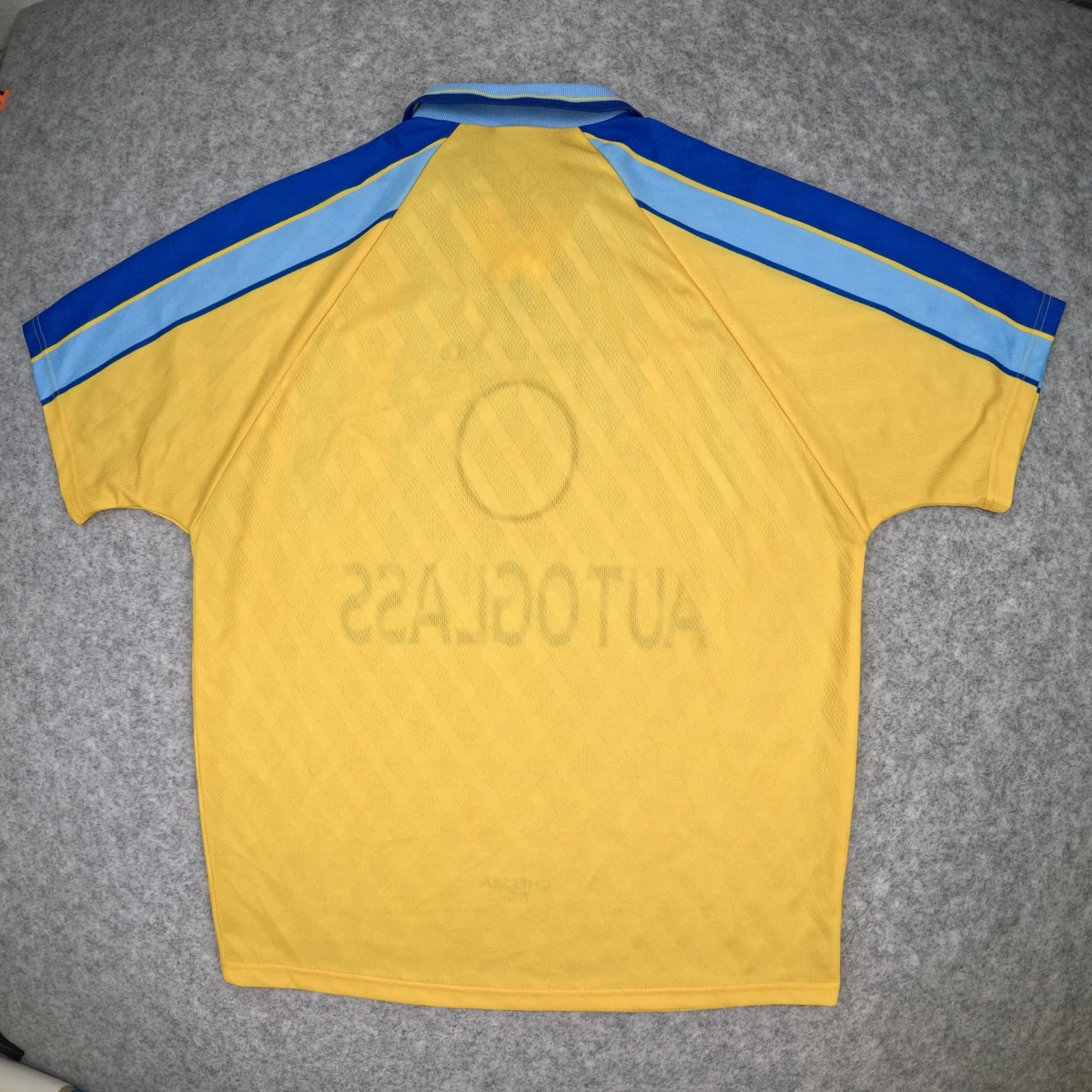 Vintage Chelsea Football Shirt Medium Yellow Away 1996 1997 Umbro Soccer Jersey photo 3
