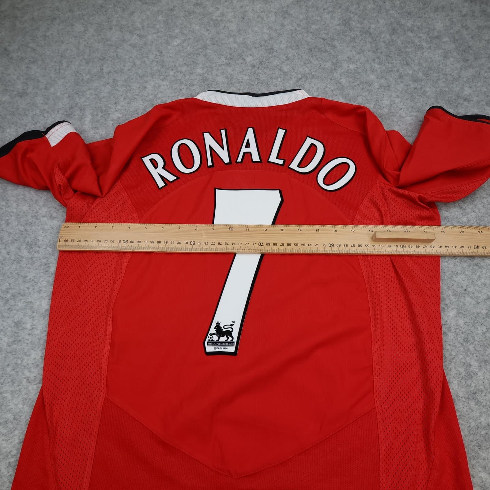Manchester United Shirt Mens Large Red Home 2004 2006 Nike Ronaldo 7 Jersey photo 13