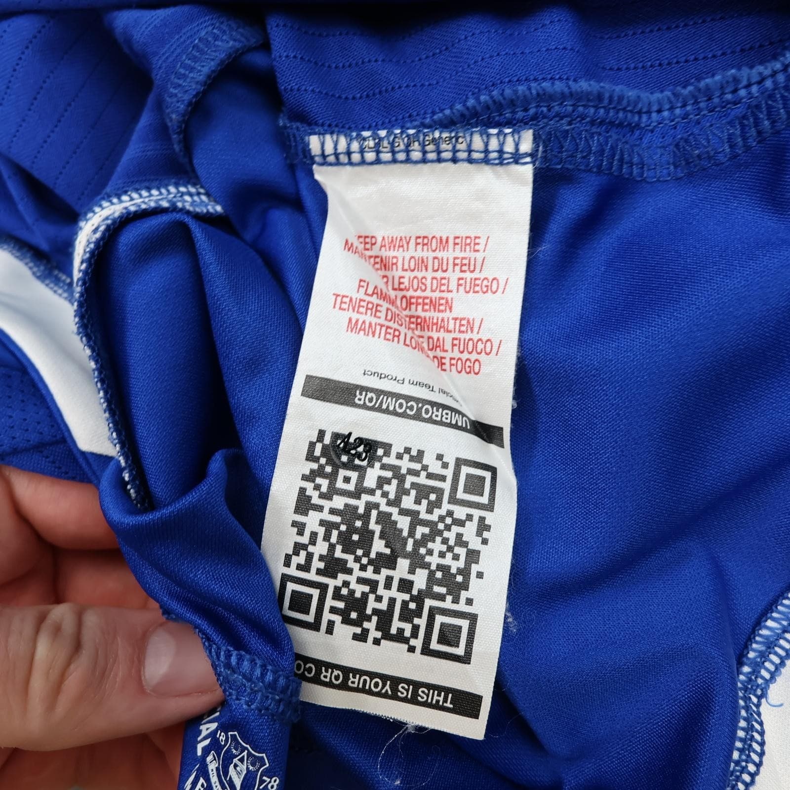 Everton Shirt Mens Large Blue Home Kit 2008 2009 Umbro Chang Soccer Jersey photo 15