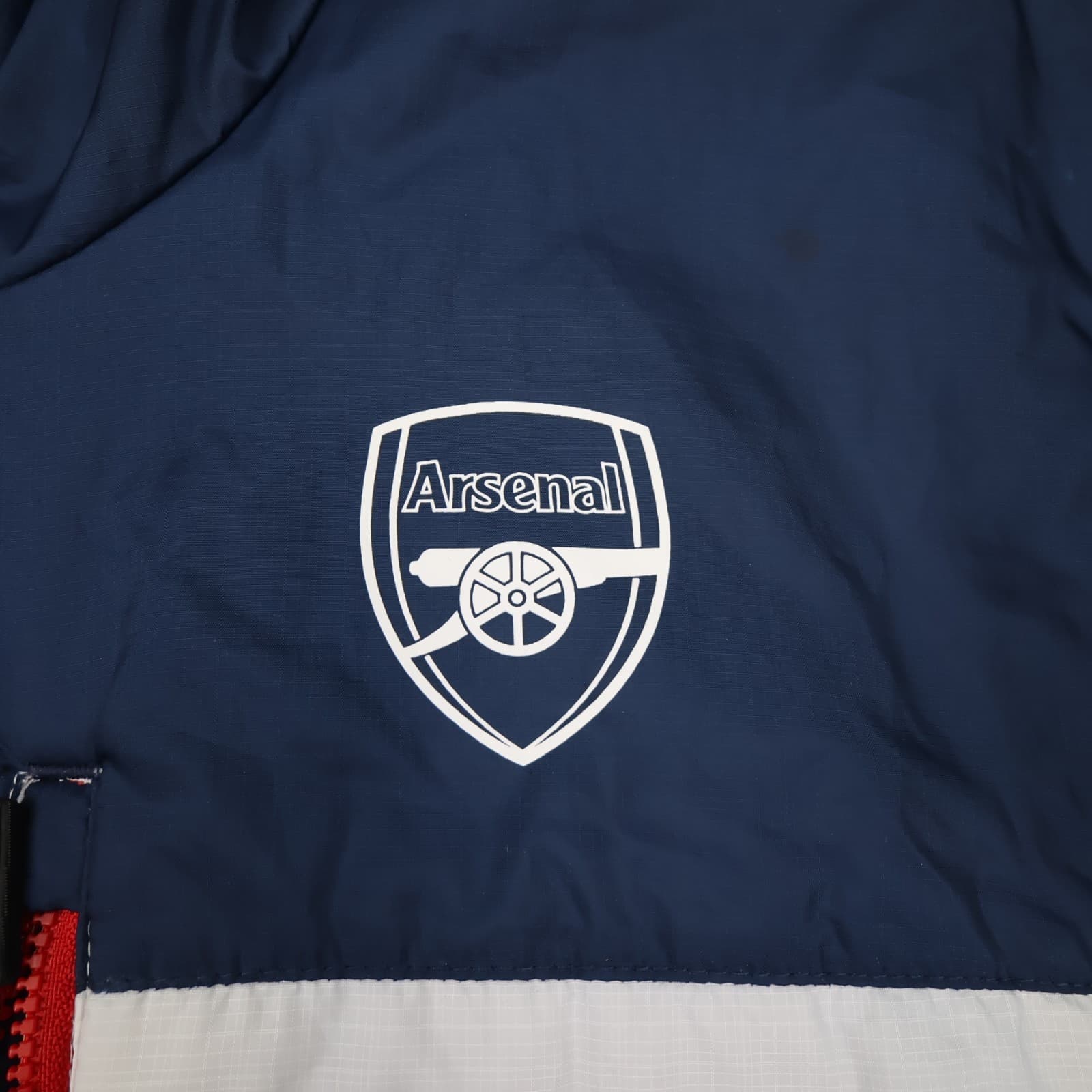 Arsenal Jacket Medium Navy White Red Winter Nike Padded Coat Reversible Puffer photo 4