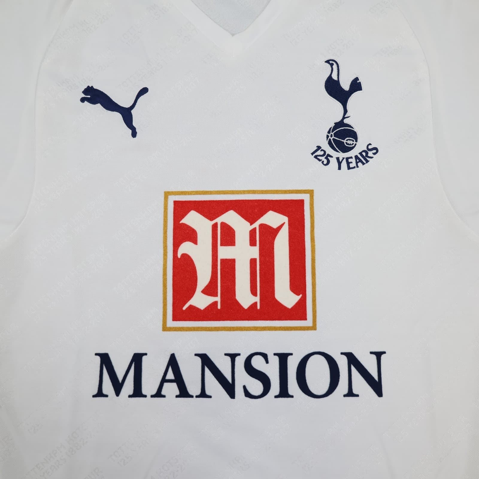 Tottenham Hotspur Shirt Medium White Home Kit 2007 2008 Puma Jersey Spurs photo 3