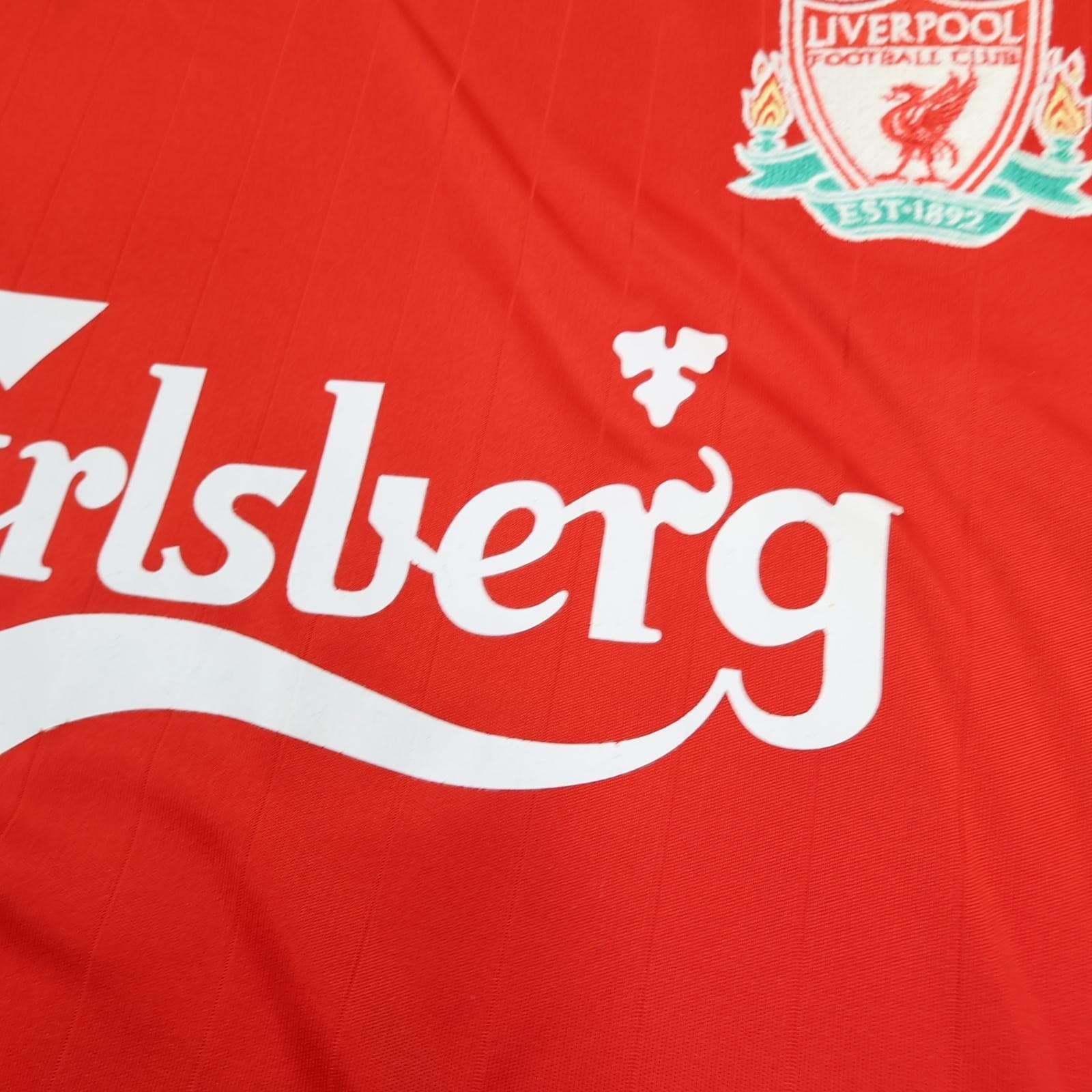 Liverpool Shirt Mens Extra Large Boys Red Home 2006 2008 Adidas Carlsberg photo 7