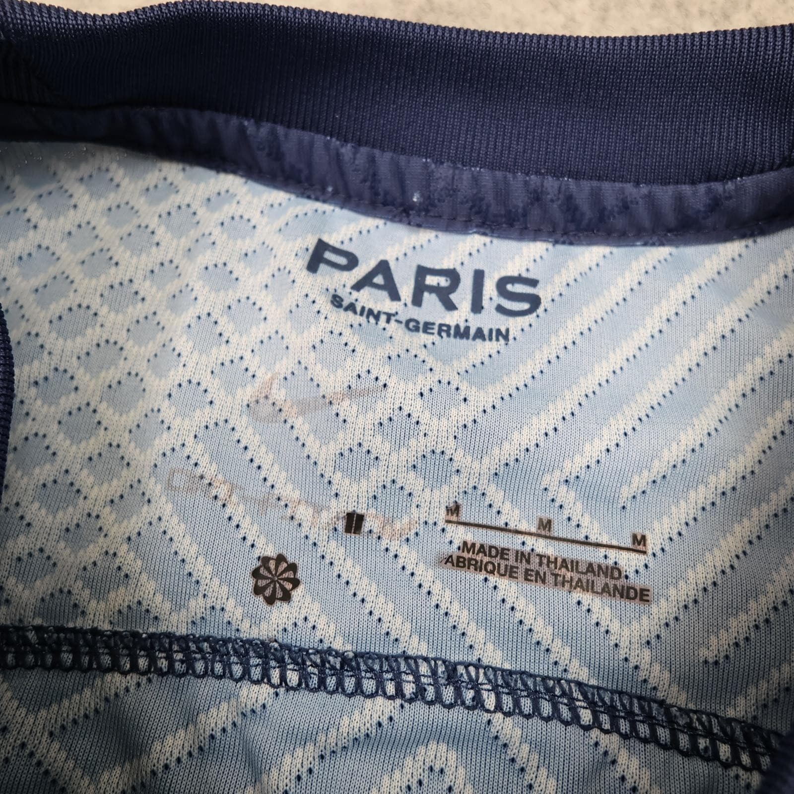 Paris Saint-Germain Shirt Mens Medium Blue Home Football Nike Qatar Airways photo 6