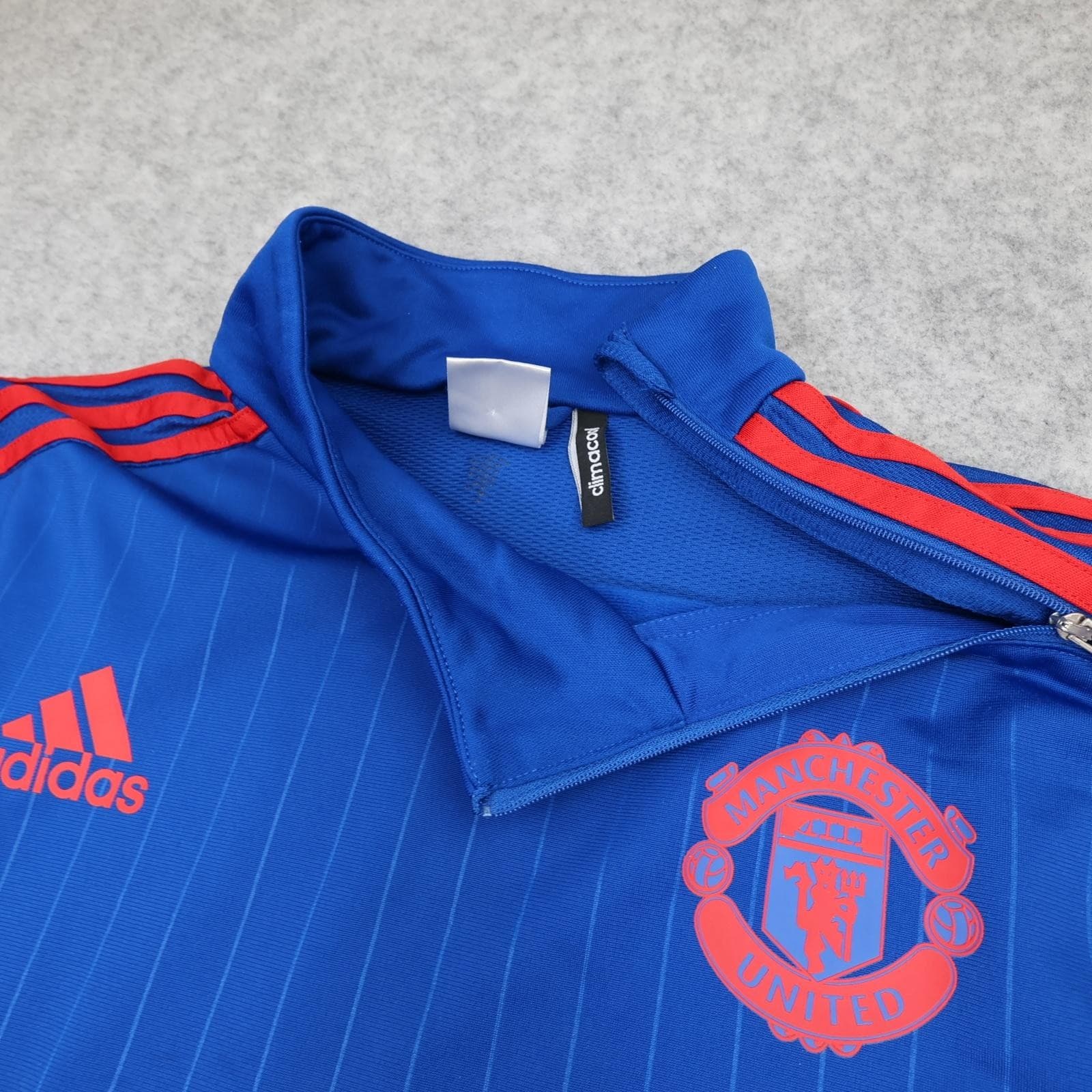 Manchester United Training Drill Top Mens Large Blue 2015 2016 Football Pullover photo 7