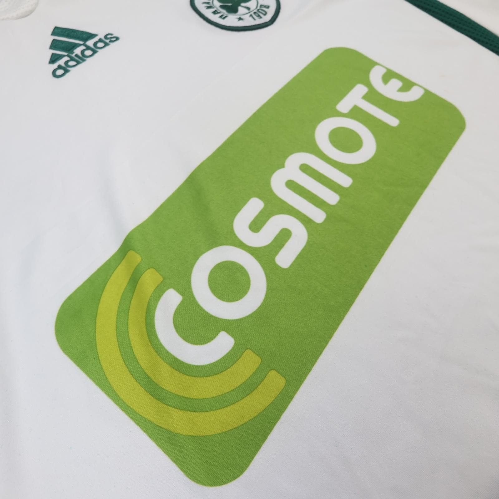 Vintage Panathinaikos Shirt Mens Large White 2006 2007 Football Adidas Cosmote photo 6