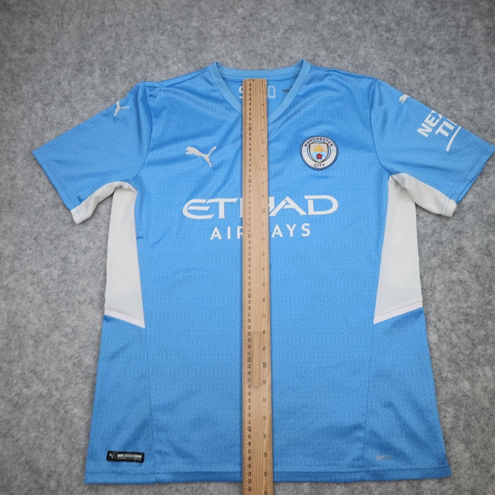 Manchester City Shirt Mens Large Blue Home 2021 2022 Puma Etihad Airways photo 11