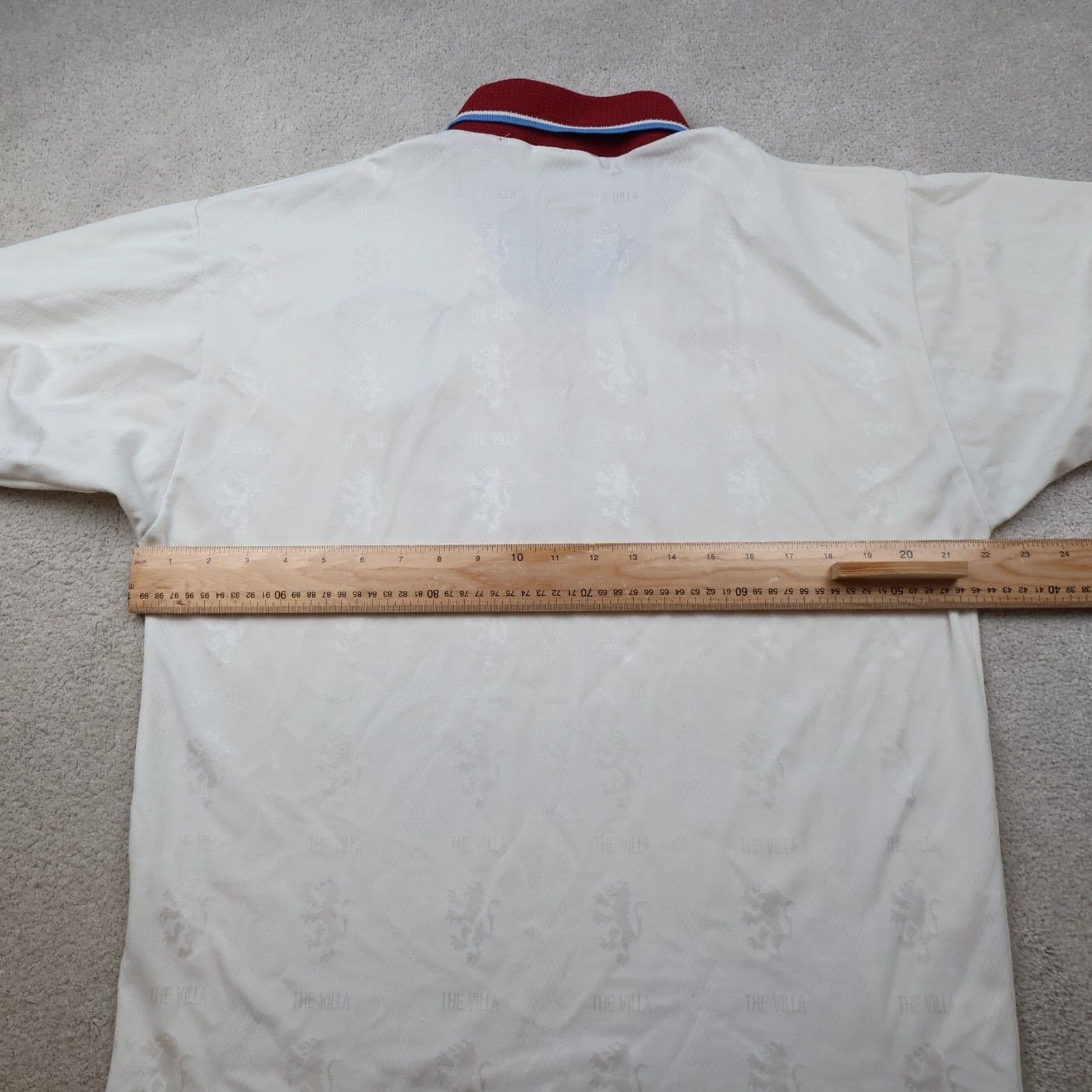 Vintage Aston Villa Shirt Large White Away Kit 1996 1997 1998 Reebok Jersey 40" photo 9