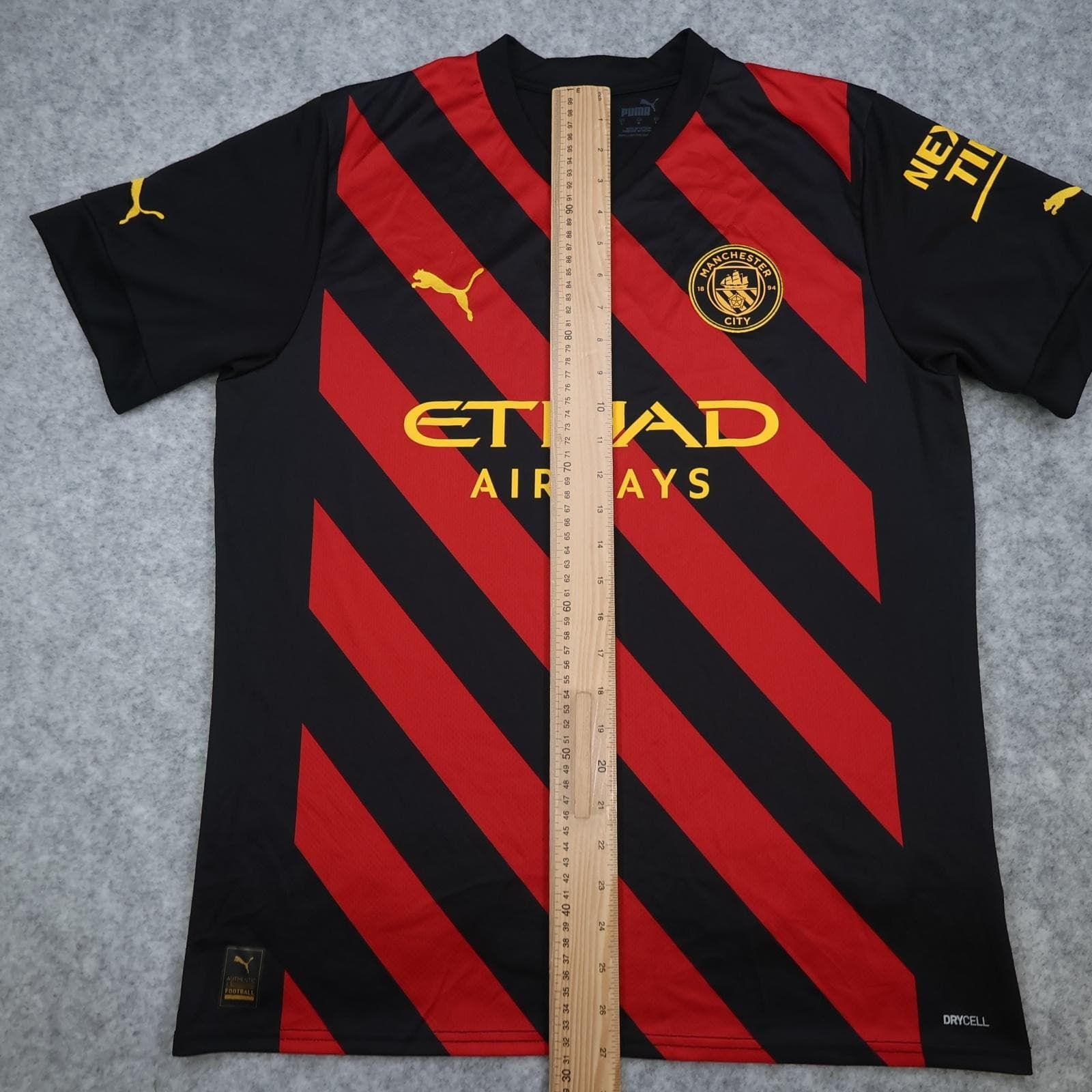 Manchester City Away Shirt Mens Large Black 2022 2023 EPL Football Puma Etihad photo 11