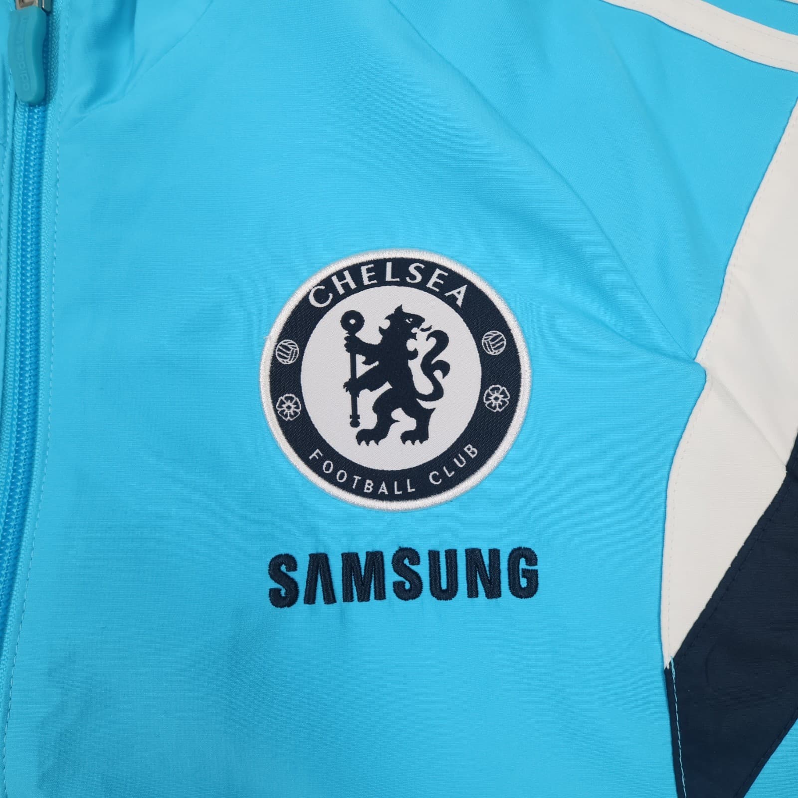 Chelsea Football Jacket Medium Blue Tracksuit Jacket Adidas 2014 2015 Zipped photo 2