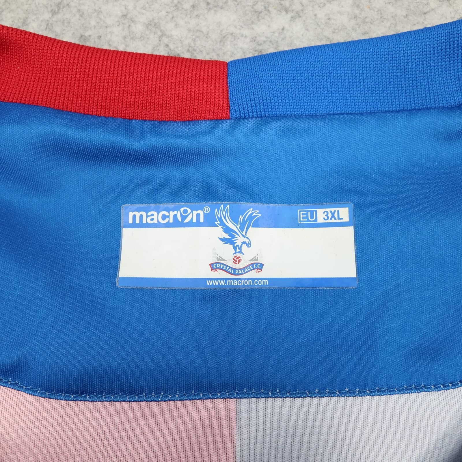 Crystal Palace Shirt 3XL Red Blue Home Kit 2015 2016 Macron Soccer Jersey 45" photo 7